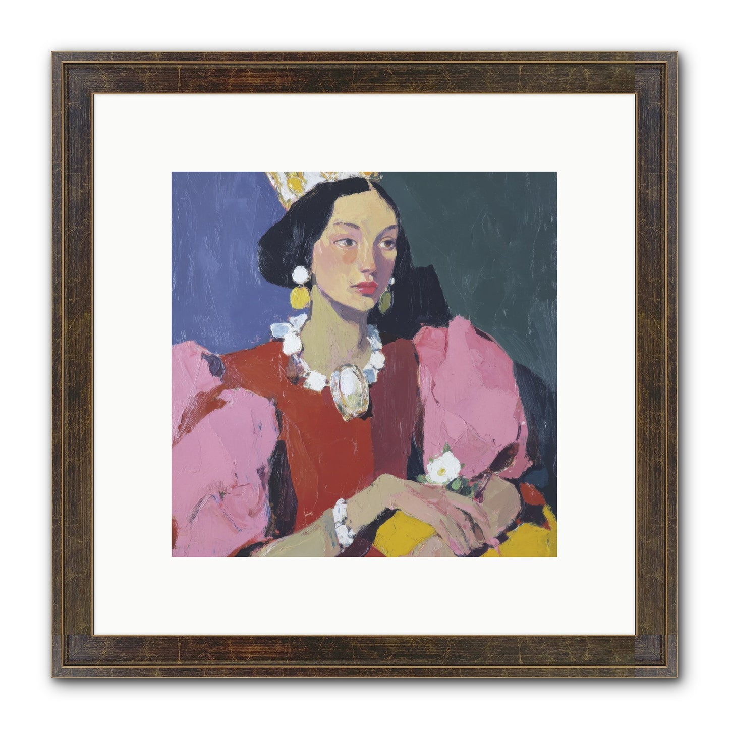 She Stood Apart Framed Print - Slimwoods Black/Gold 10x10