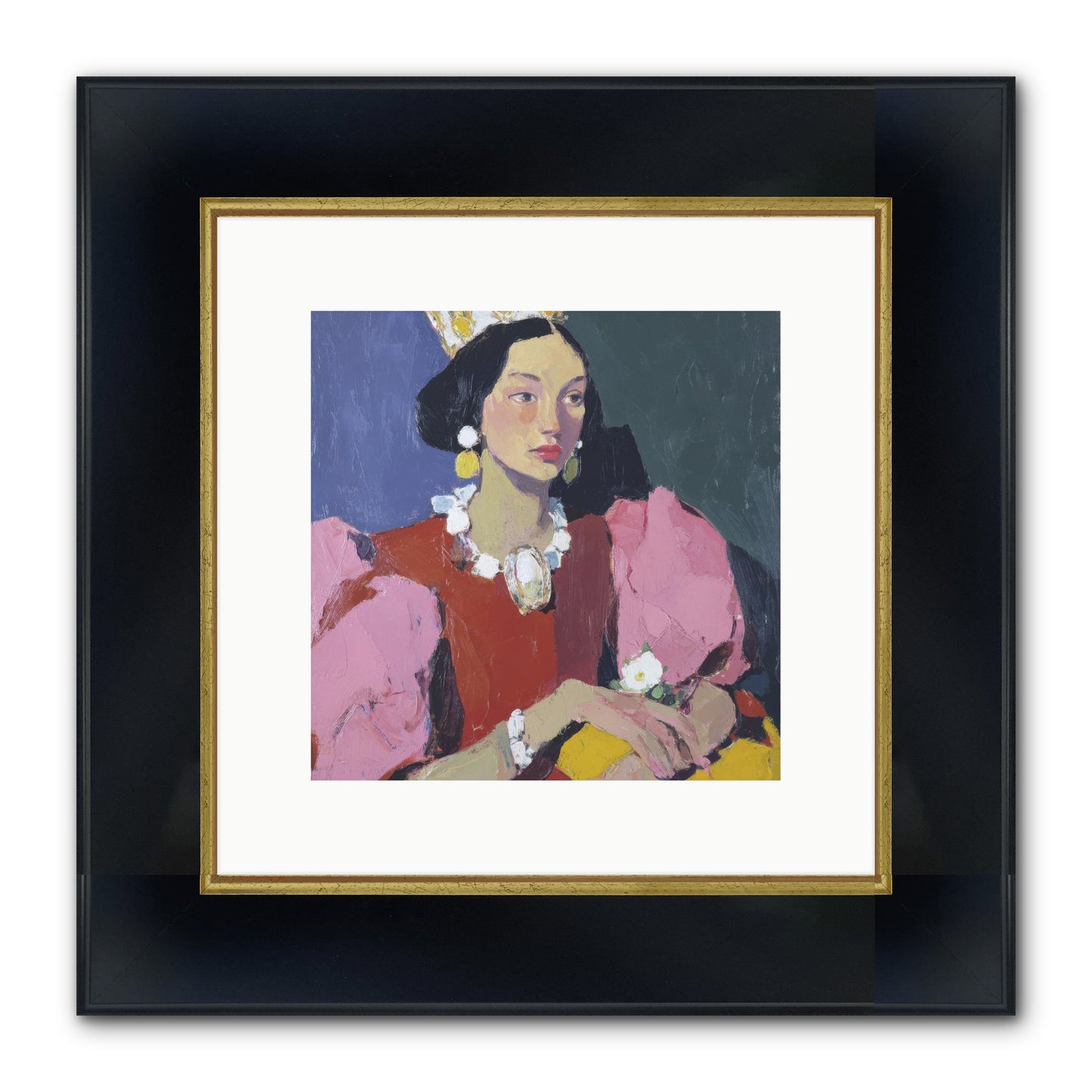 She Stood Apart Framed Print - Wide Black w/Gold 10x10