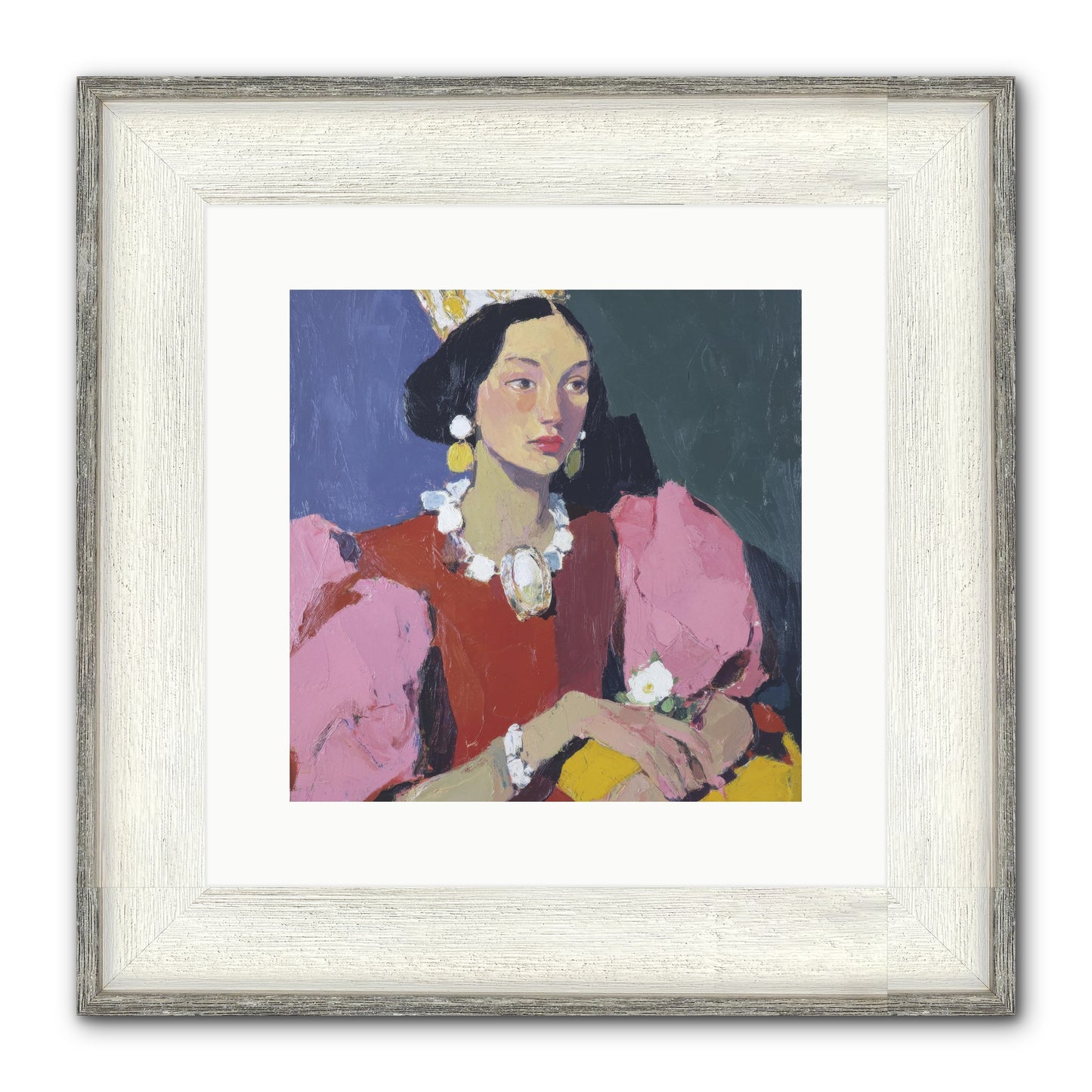 She Stood Apart Framed Print - Driftwood White 12x12