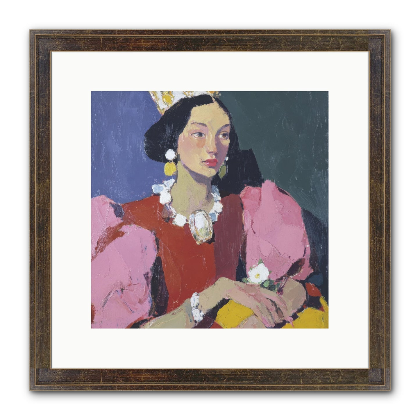 She Stood Apart Framed Print - Slimwoods Black/Gold 12x12