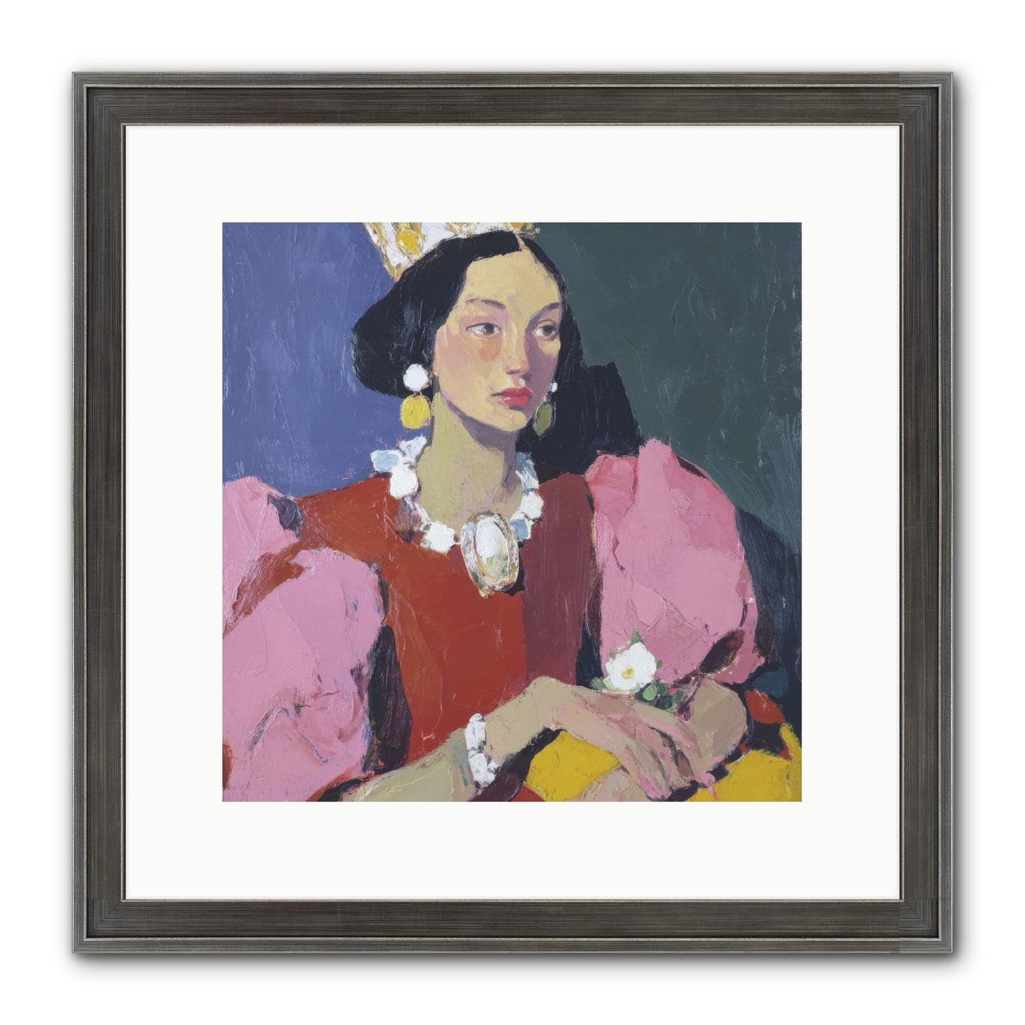 She Stood Apart Framed Print - Slimwoods Black/Silver 12x12