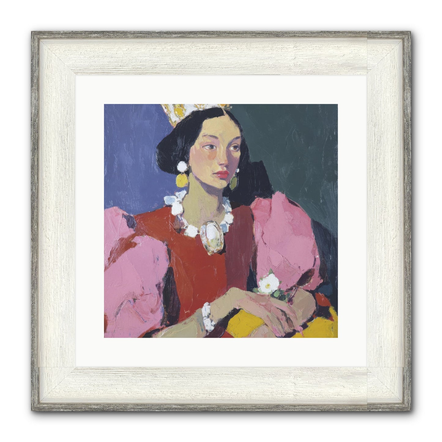 She Stood Apart Framed Print - Driftwood White 16x16