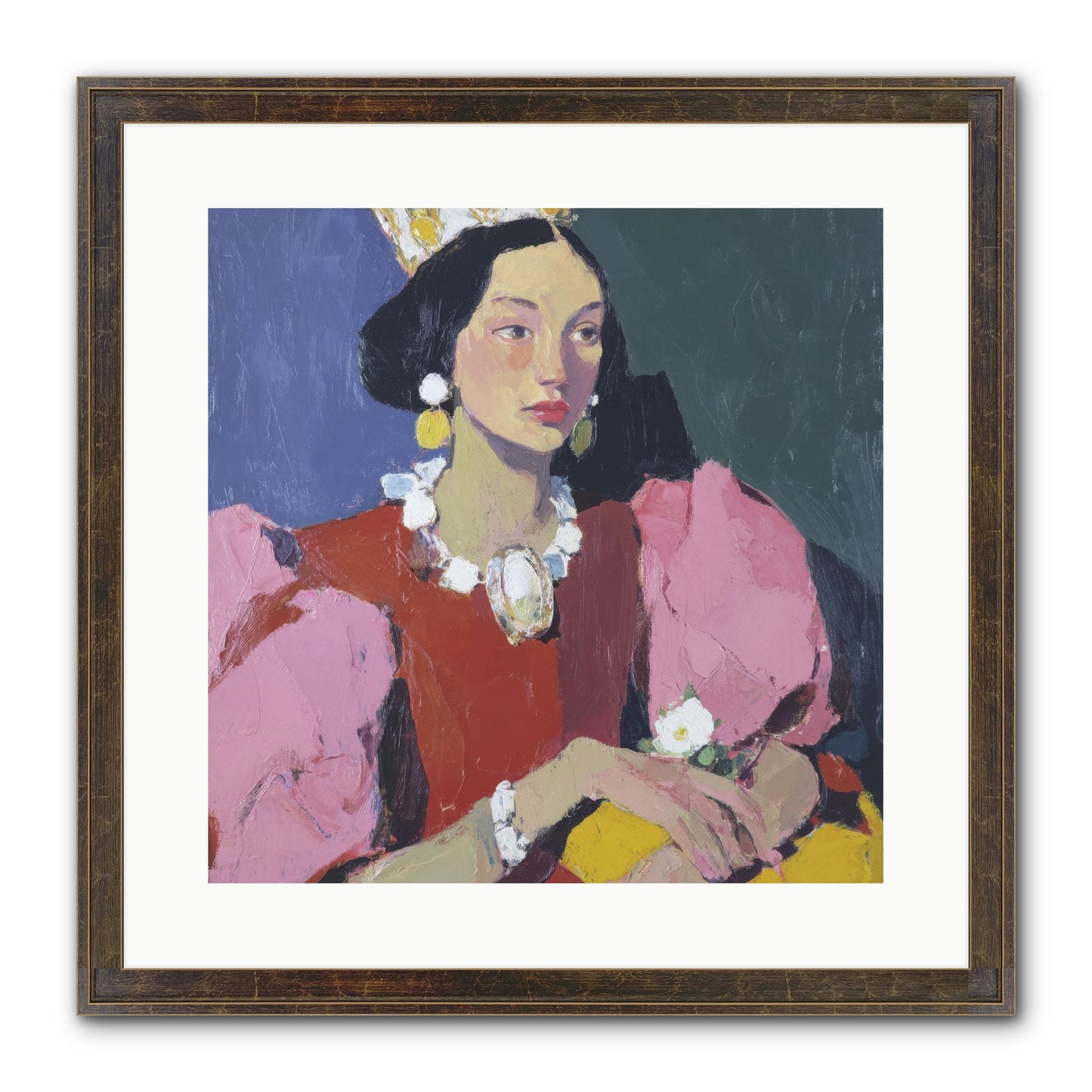 She Stood Apart Framed Print - Slimwoods Black/Gold 16x16