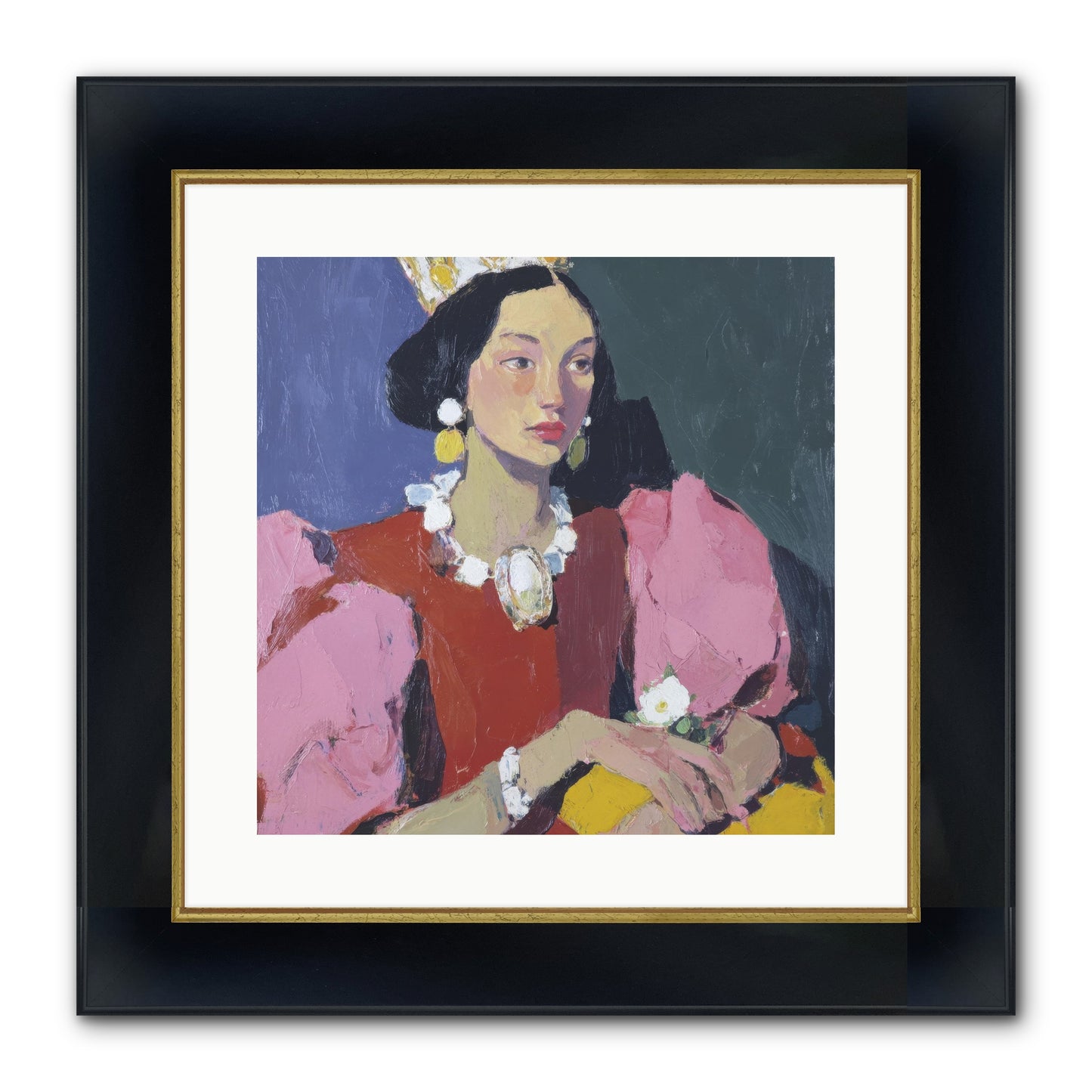 She Stood Apart Framed Print - Wide Black w/Gold 16x16