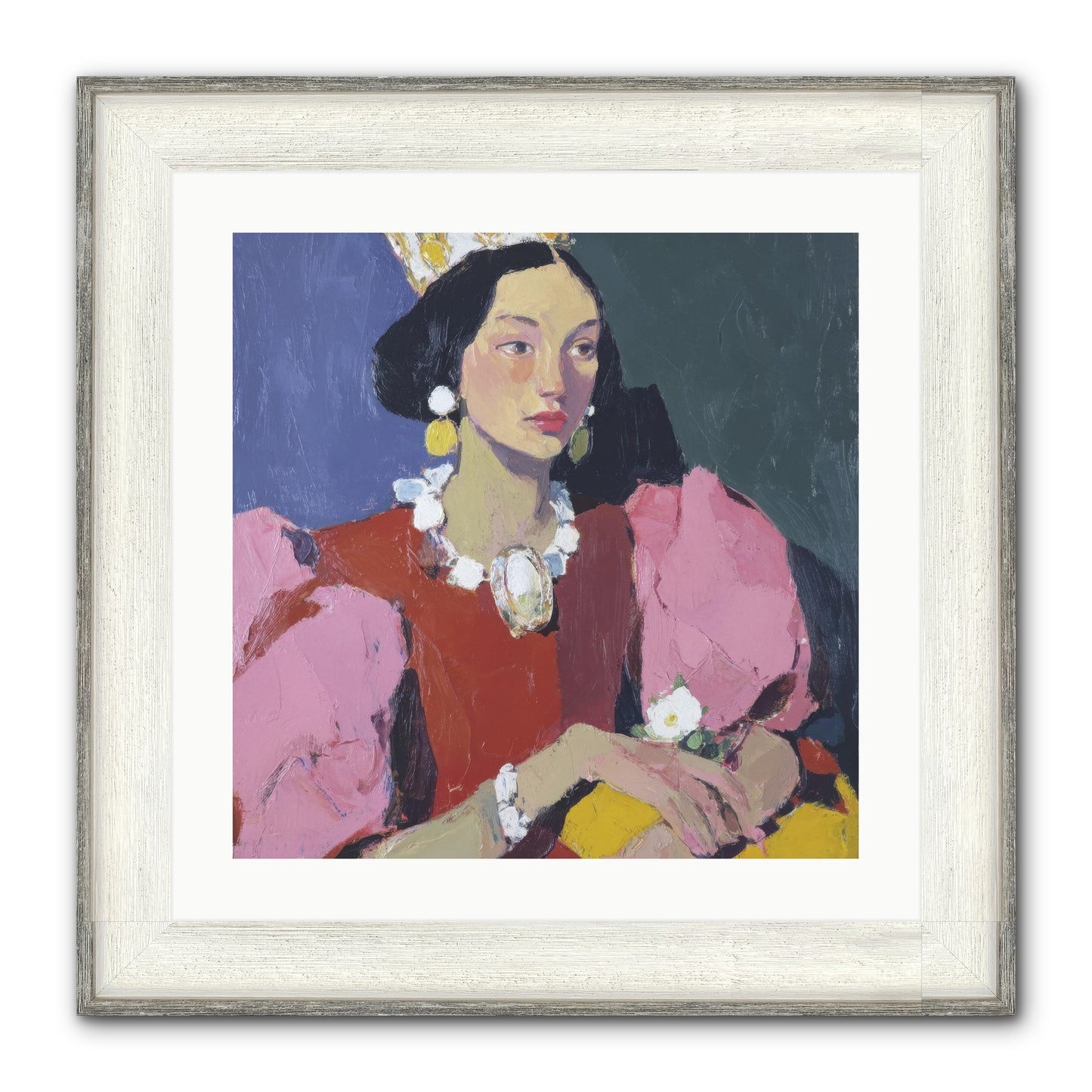 She Stood Apart Framed Print - Driftwood White 20x20