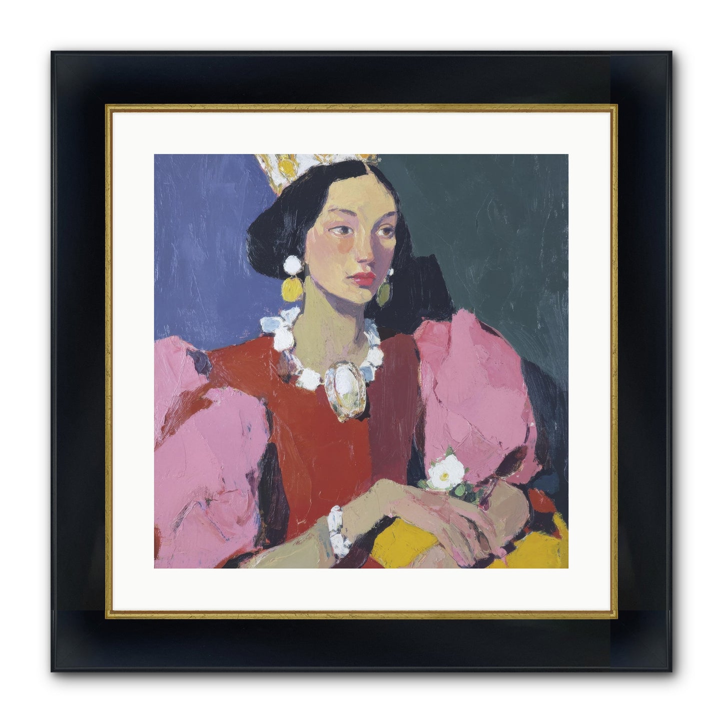 She Stood Apart Framed Print - Wide Black w/Gold 20x20