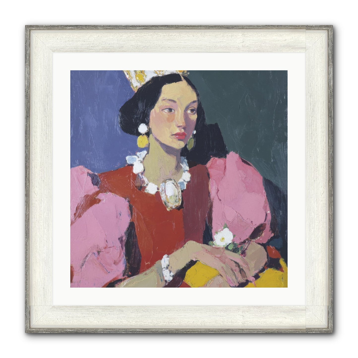 She Stood Apart Framed Print - Driftwood White 24x24