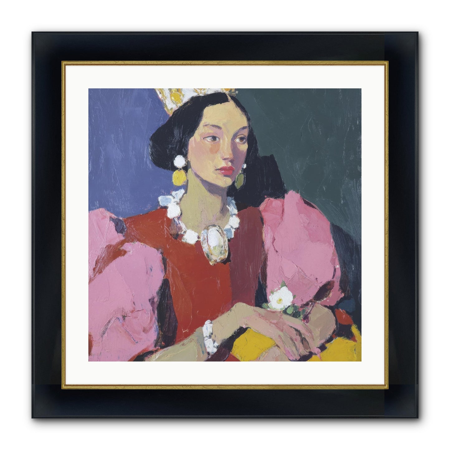 She Stood Apart Framed Print - Wide Black w/Gold 24x24