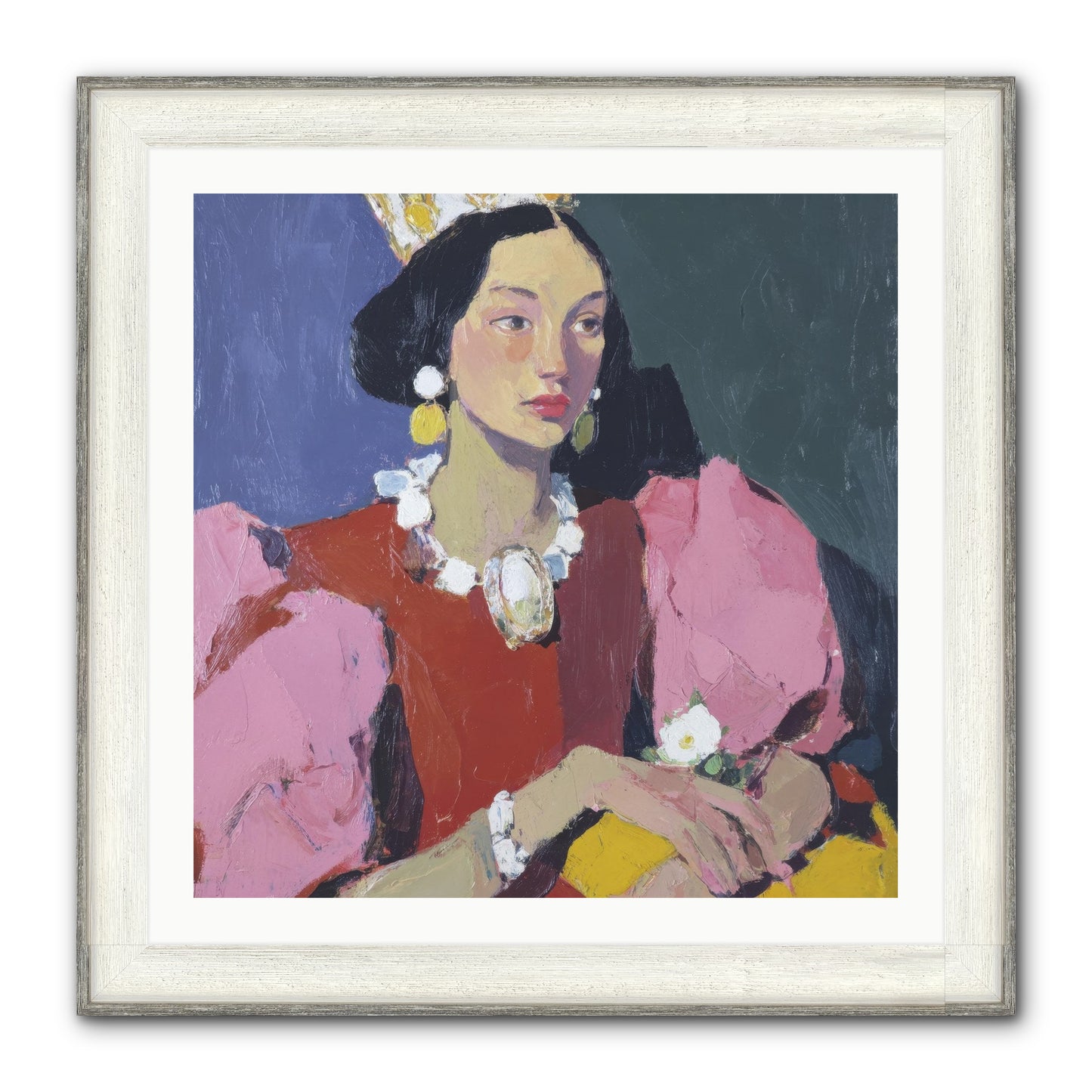 She Stood Apart Framed Print - Driftwood White 30x30