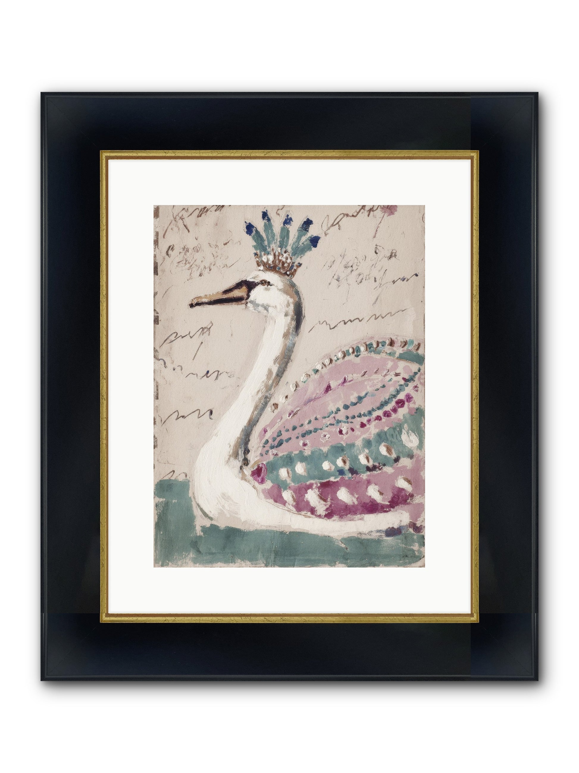She Suddenly Remembered Framed Print - Wide Black w/Gold 12x16