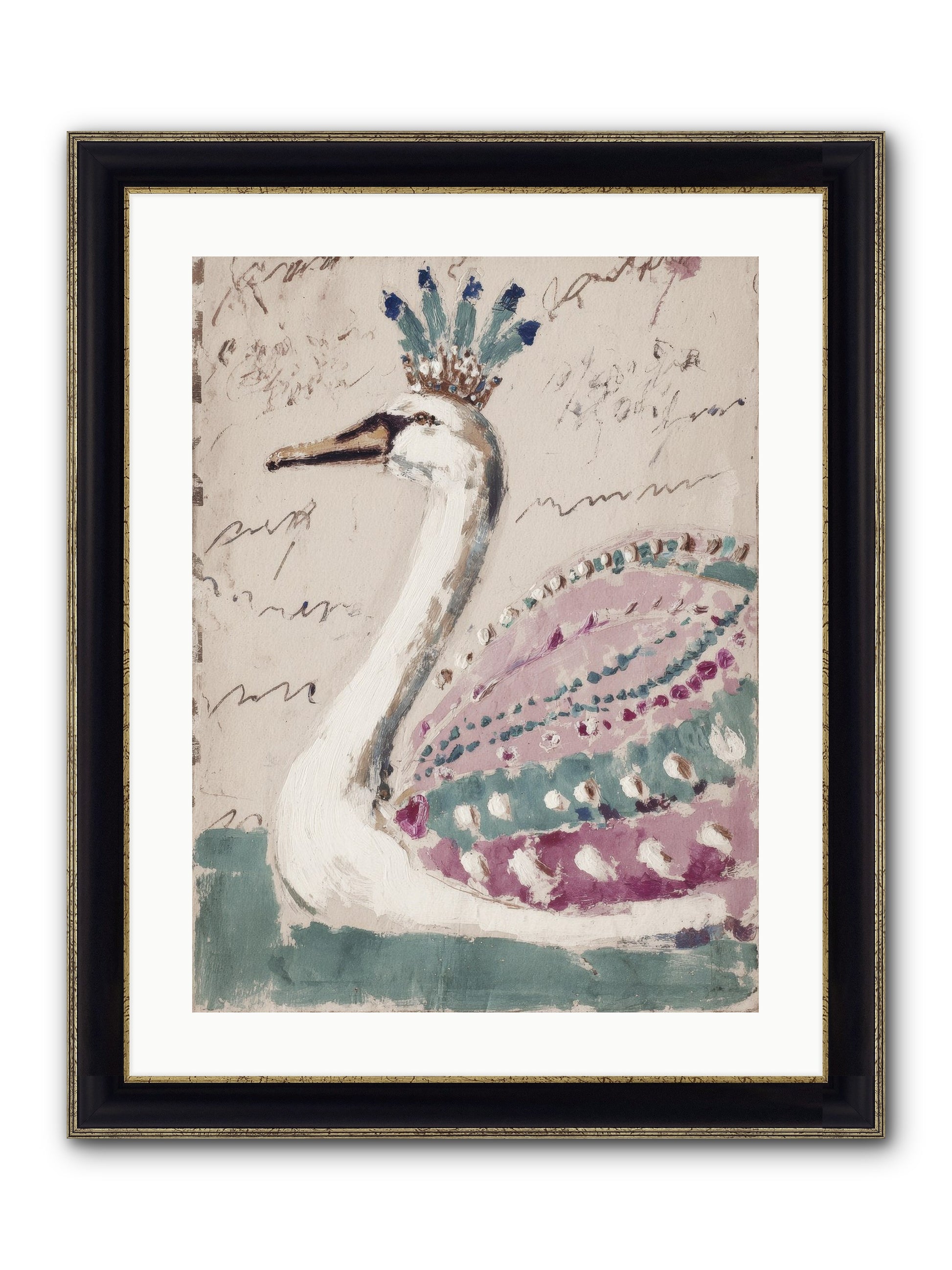 She Suddenly Remembered Framed Print - Black & Gold 18x24