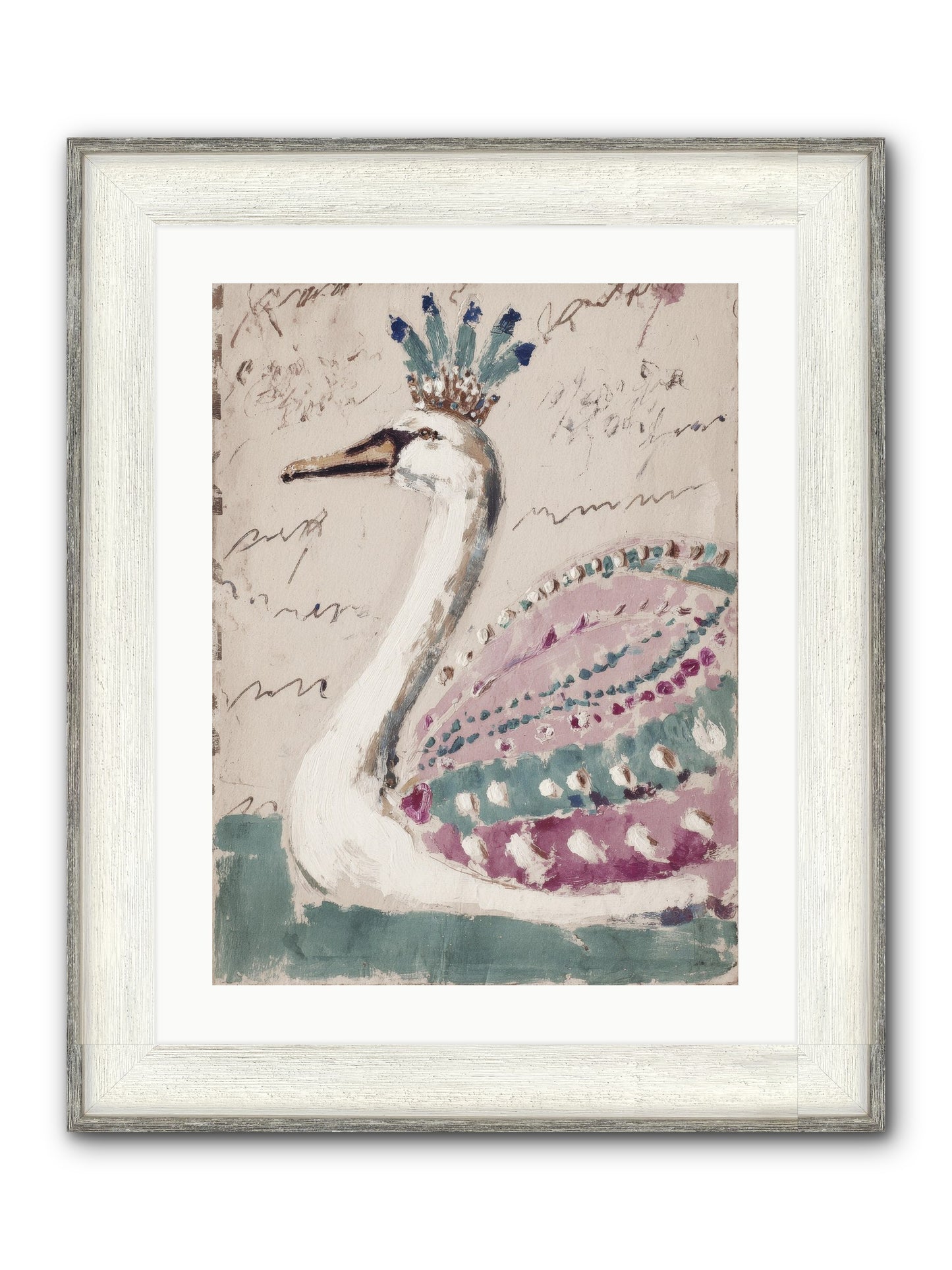 She Suddenly Remembered Framed Print - Driftwood White 18x24
