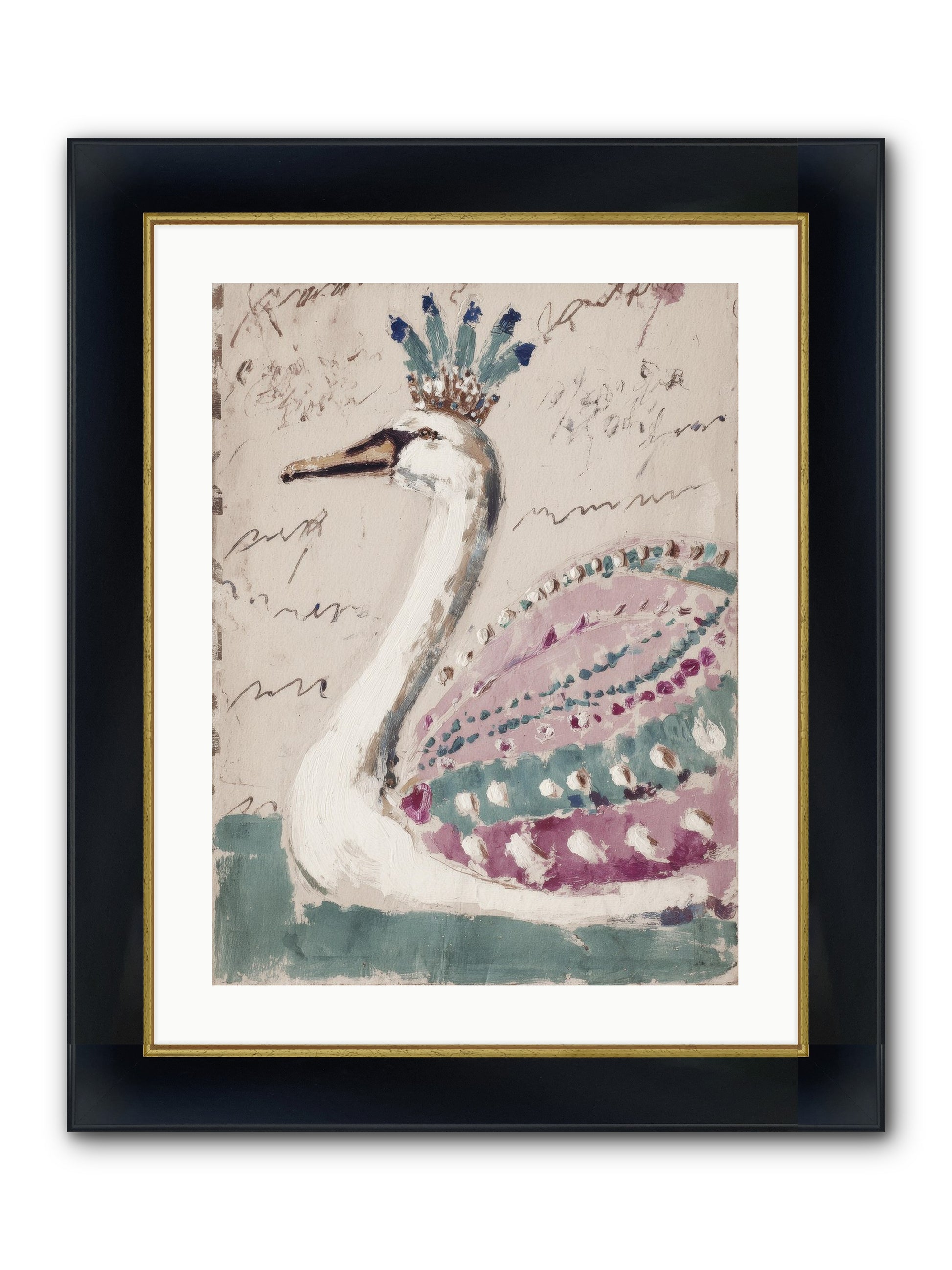 She Suddenly Remembered Framed Print - Wide Black w/Gold 18x24