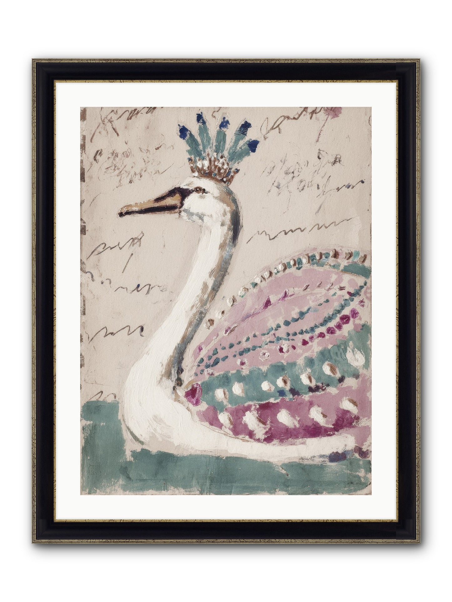 She Suddenly Remembered Framed Print - Black & Gold 24x32