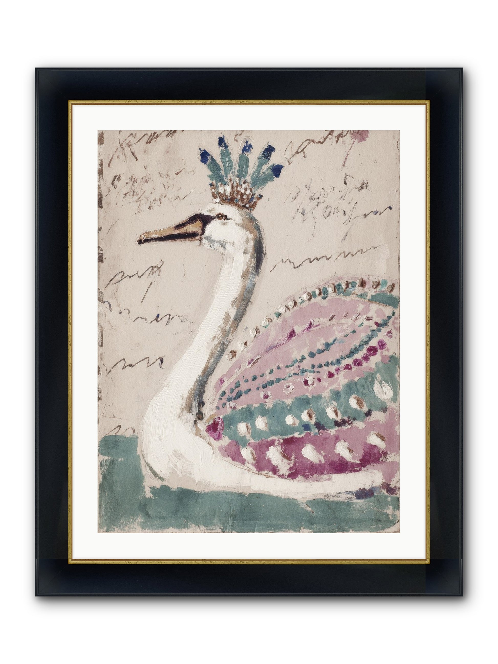 She Suddenly Remembered Framed Print - Wide Black w/Gold 24x32
