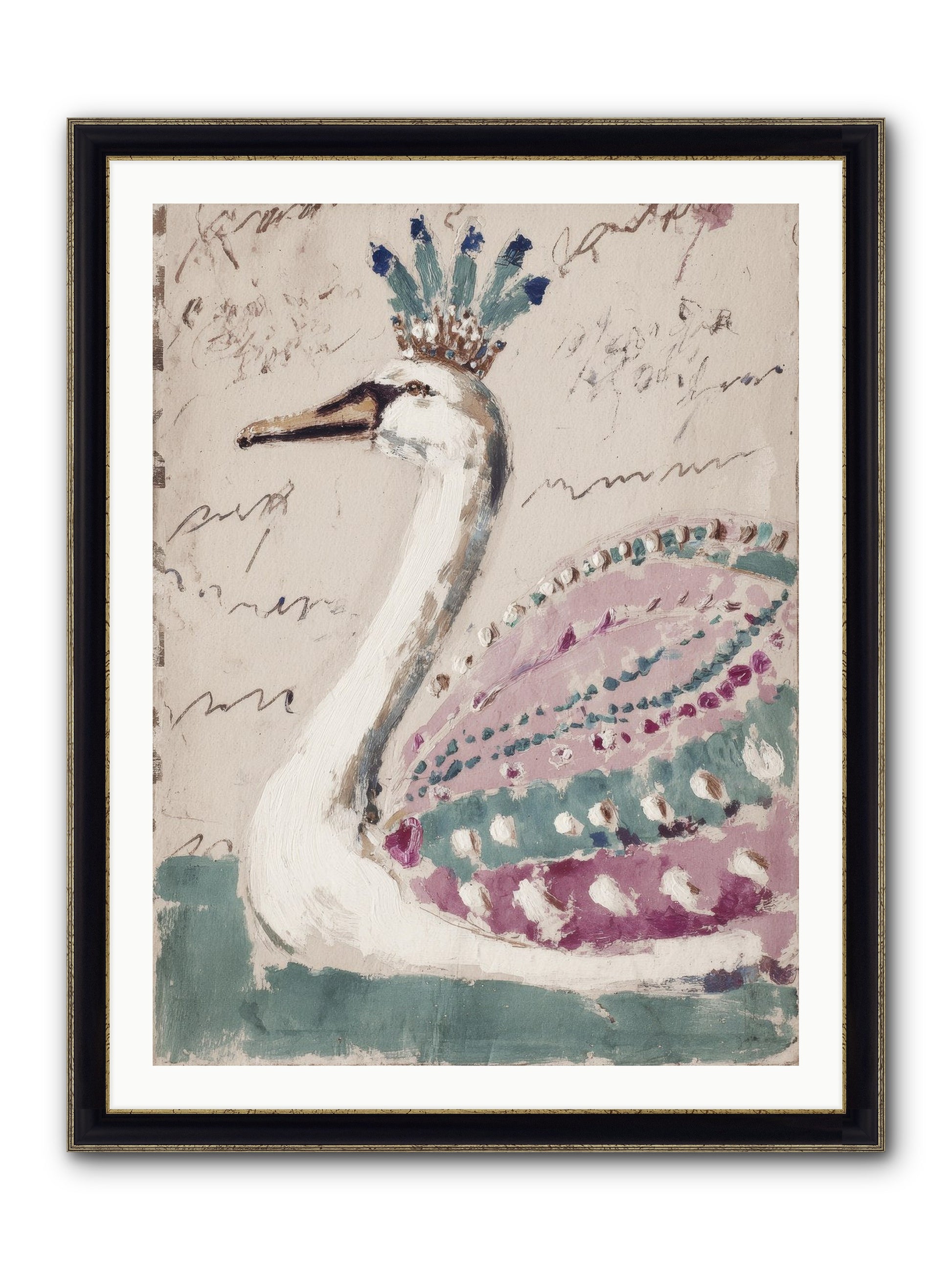 She Suddenly Remembered Framed Print - Black & Gold 30x40