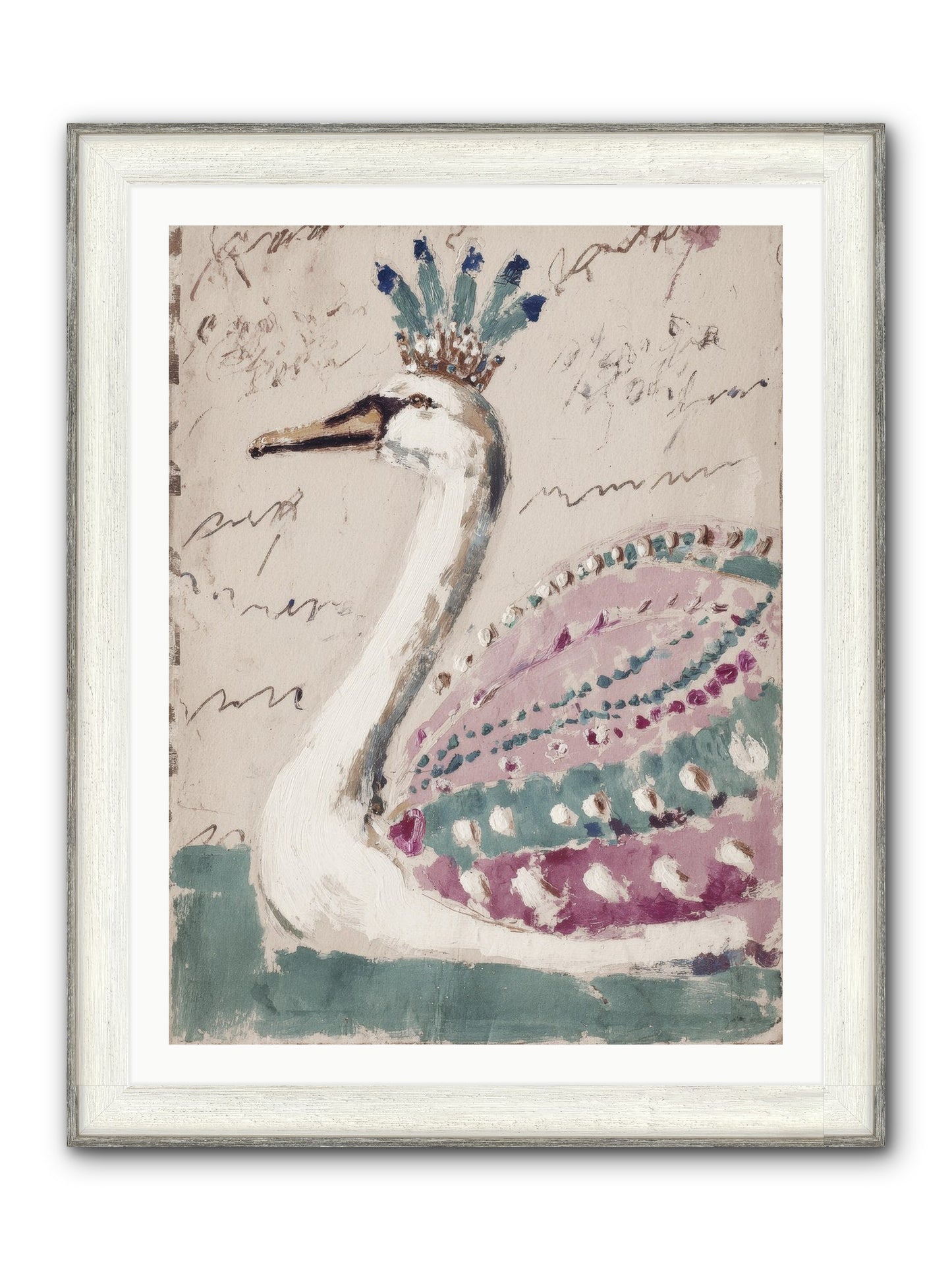 She Suddenly Remembered Framed Print - Driftwood White 30x40