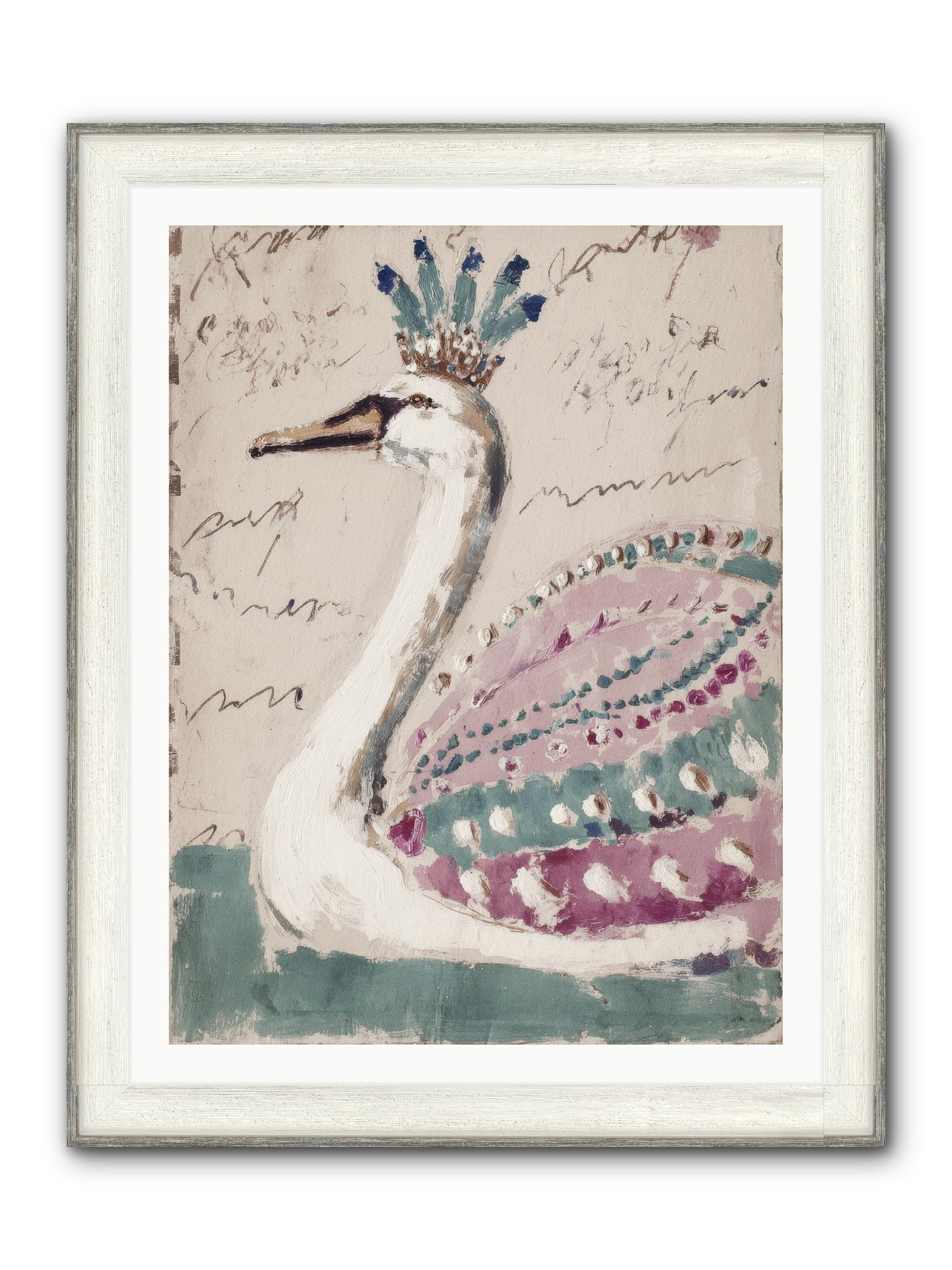 She Suddenly Remembered Framed Print - Driftwood White 30x40
