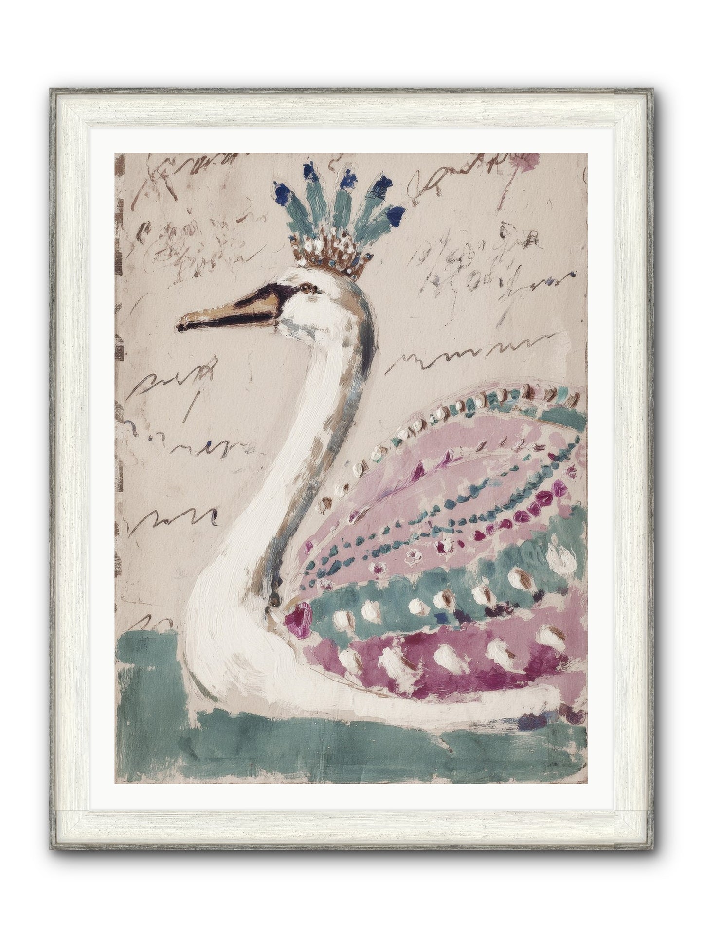 She Suddenly Remembered Framed Print - Driftwood White 36x48