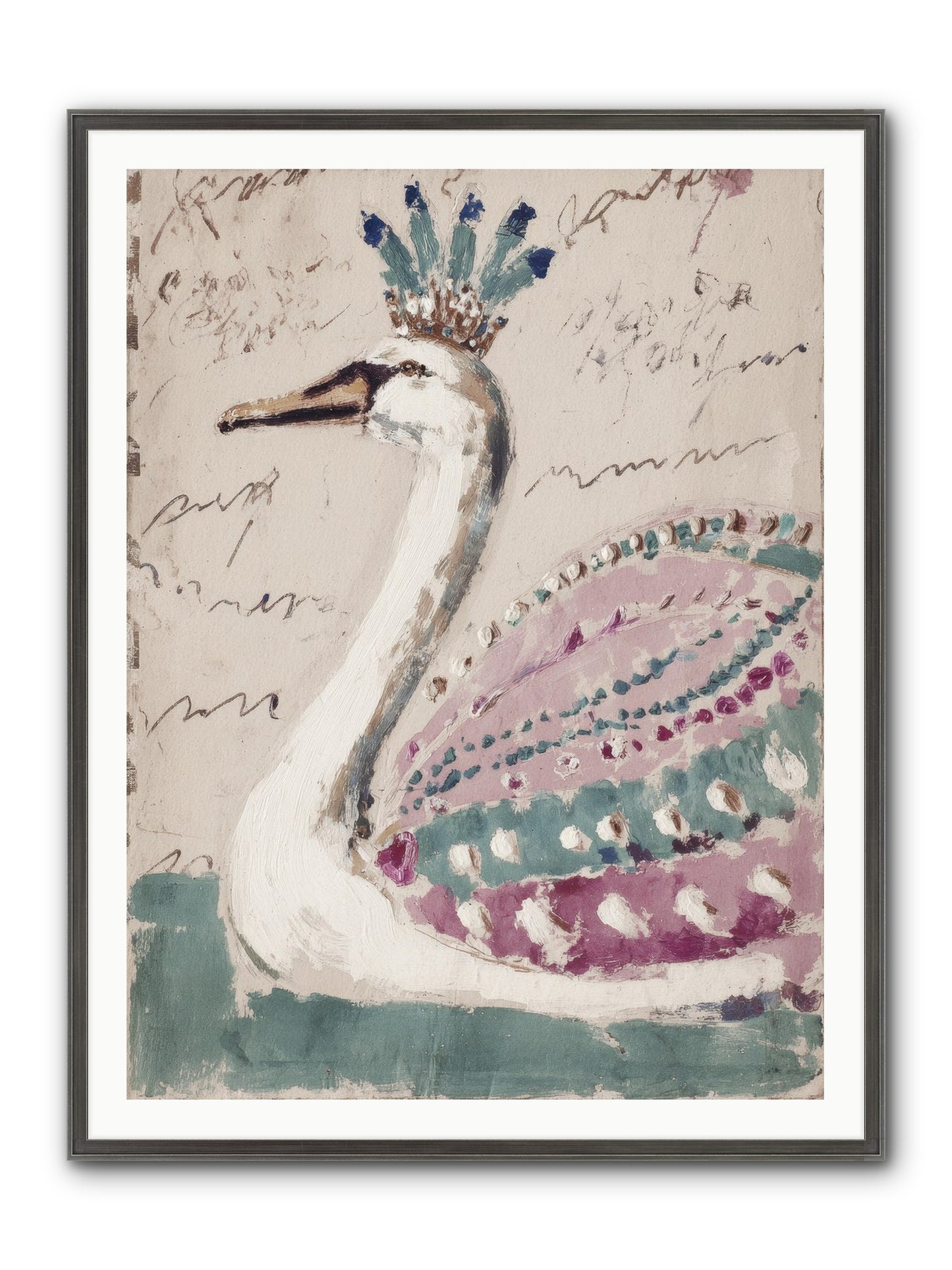 She Suddenly Remembered Framed Print - Slimwoods Black/Silver 36x48