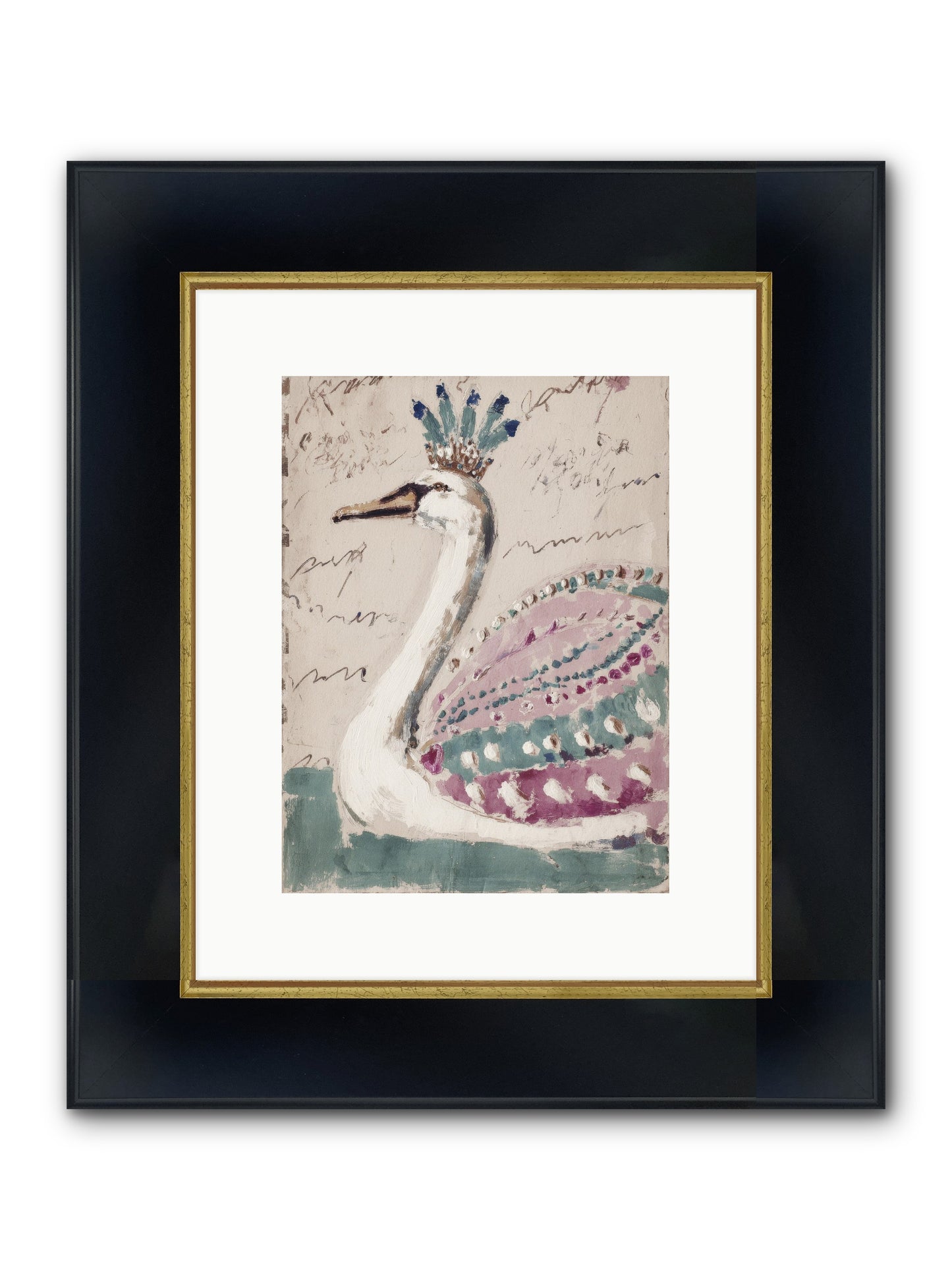 She Suddenly Remembered Framed Print - Wide Black w/Gold 9x12