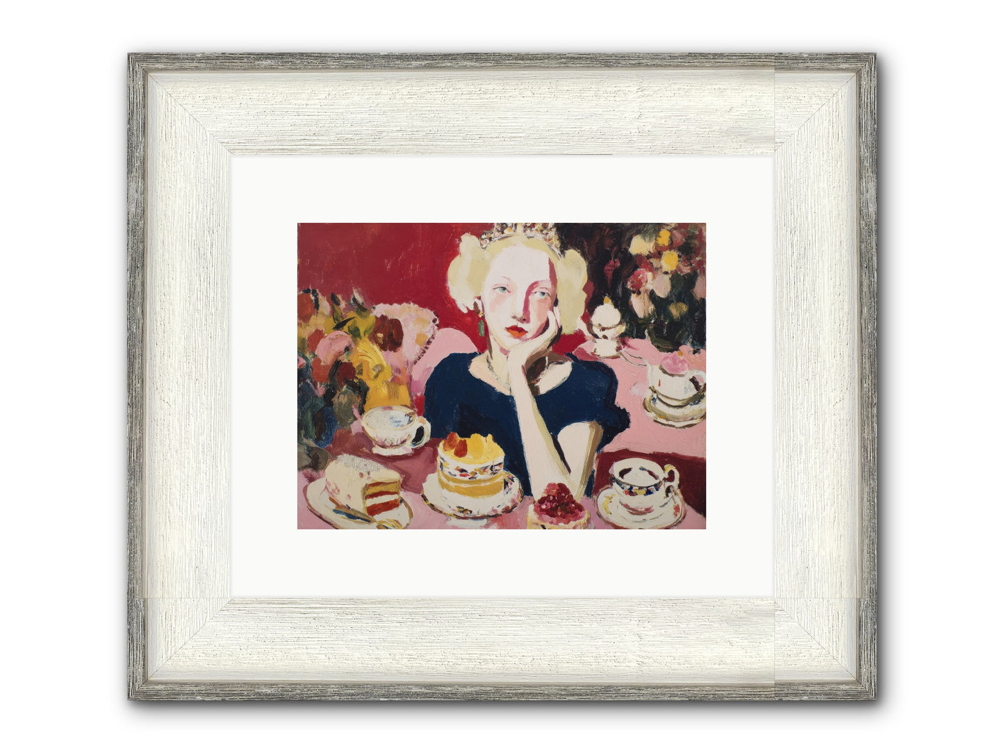 She Waited Framed Print - Driftwood White 12x9