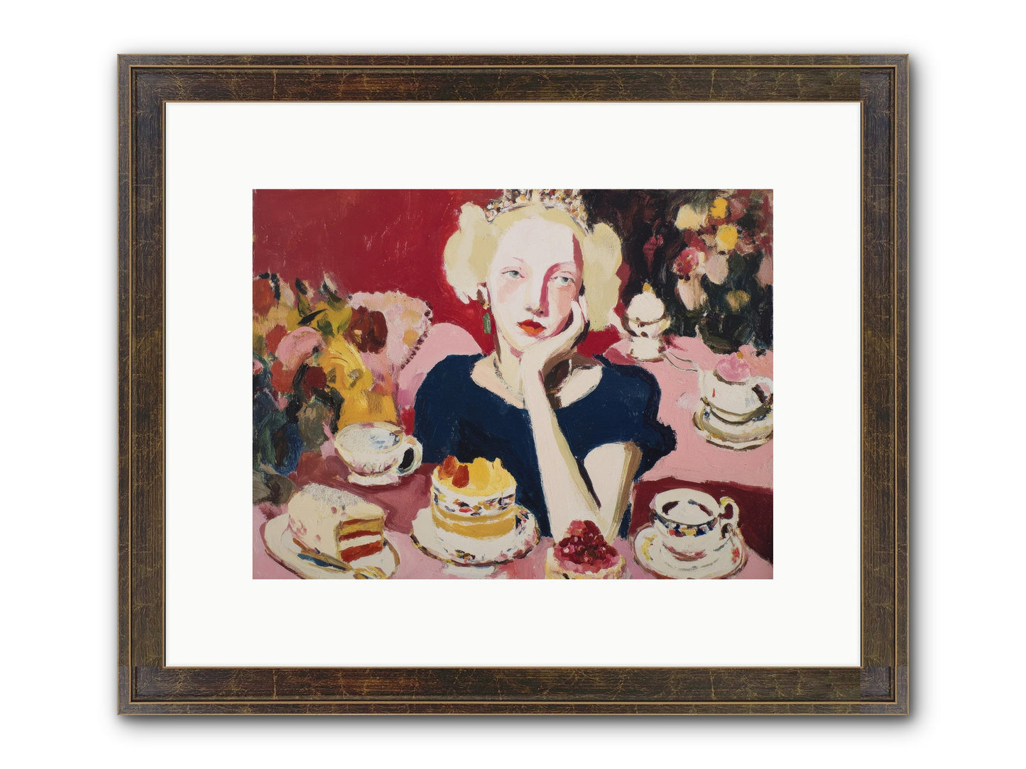 She Waited Framed Print - Slimwoods Black/Gold 12x9