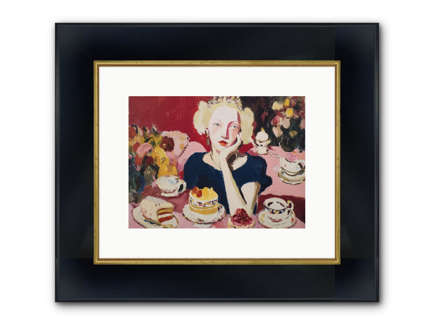 She Waited Framed Print - Wide Black w/Gold 12x9