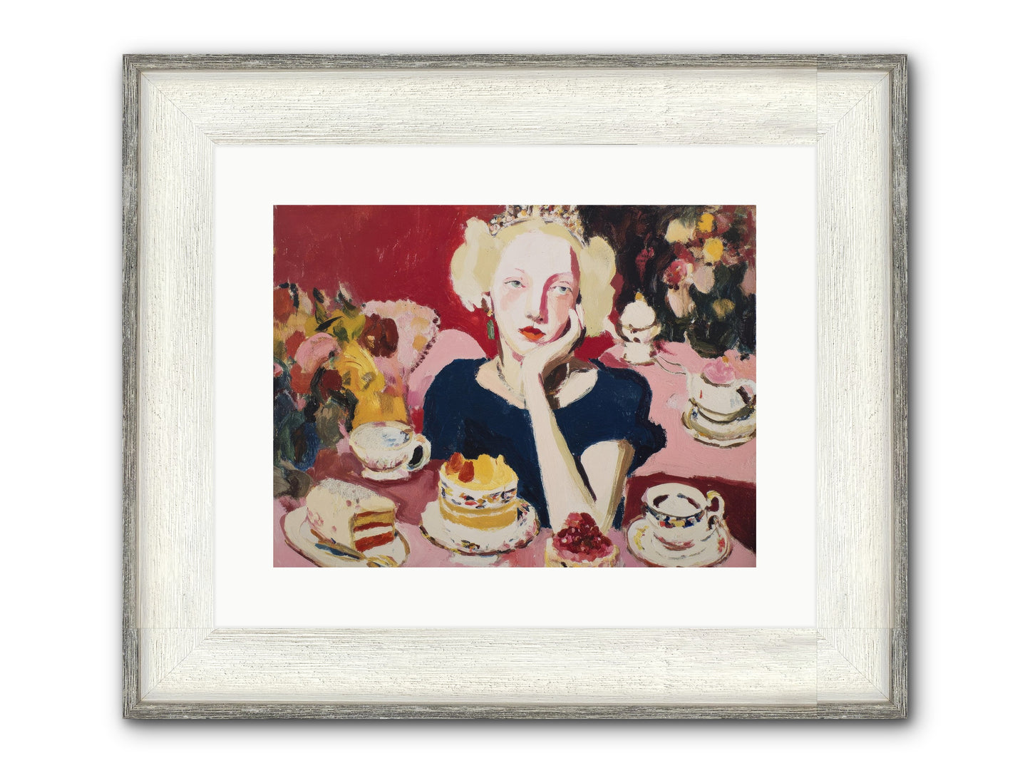 She Waited Framed Print - Driftwood White 16x12