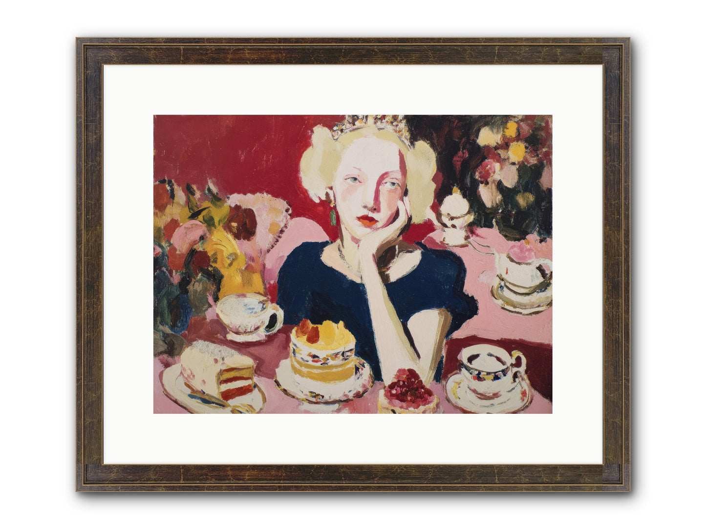 She Waited Framed Print - Slimwoods Black/Gold 16x12