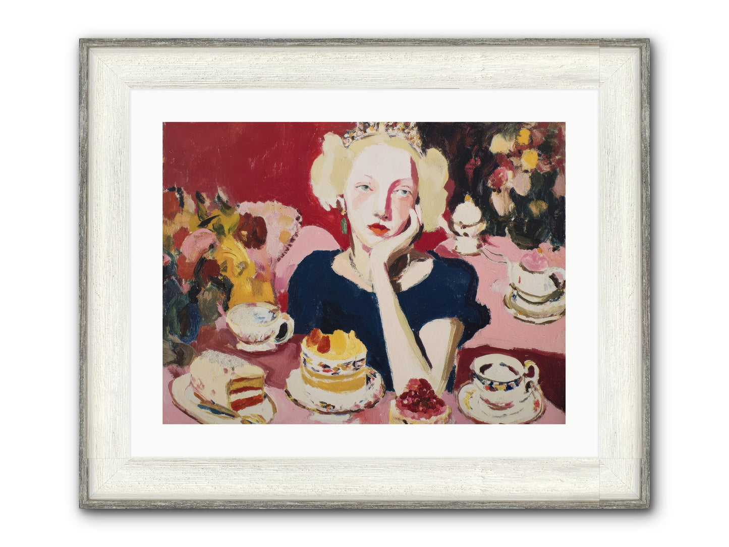She Waited Framed Print - Driftwood White 24x18