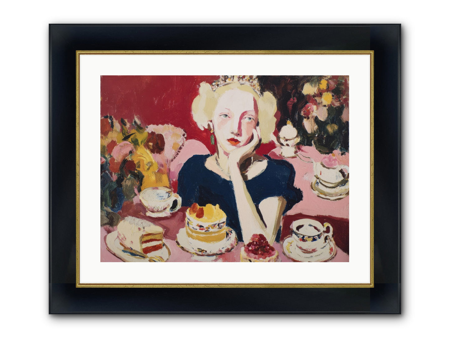 She Waited Framed Print - Wide Black w/Gold 24x18