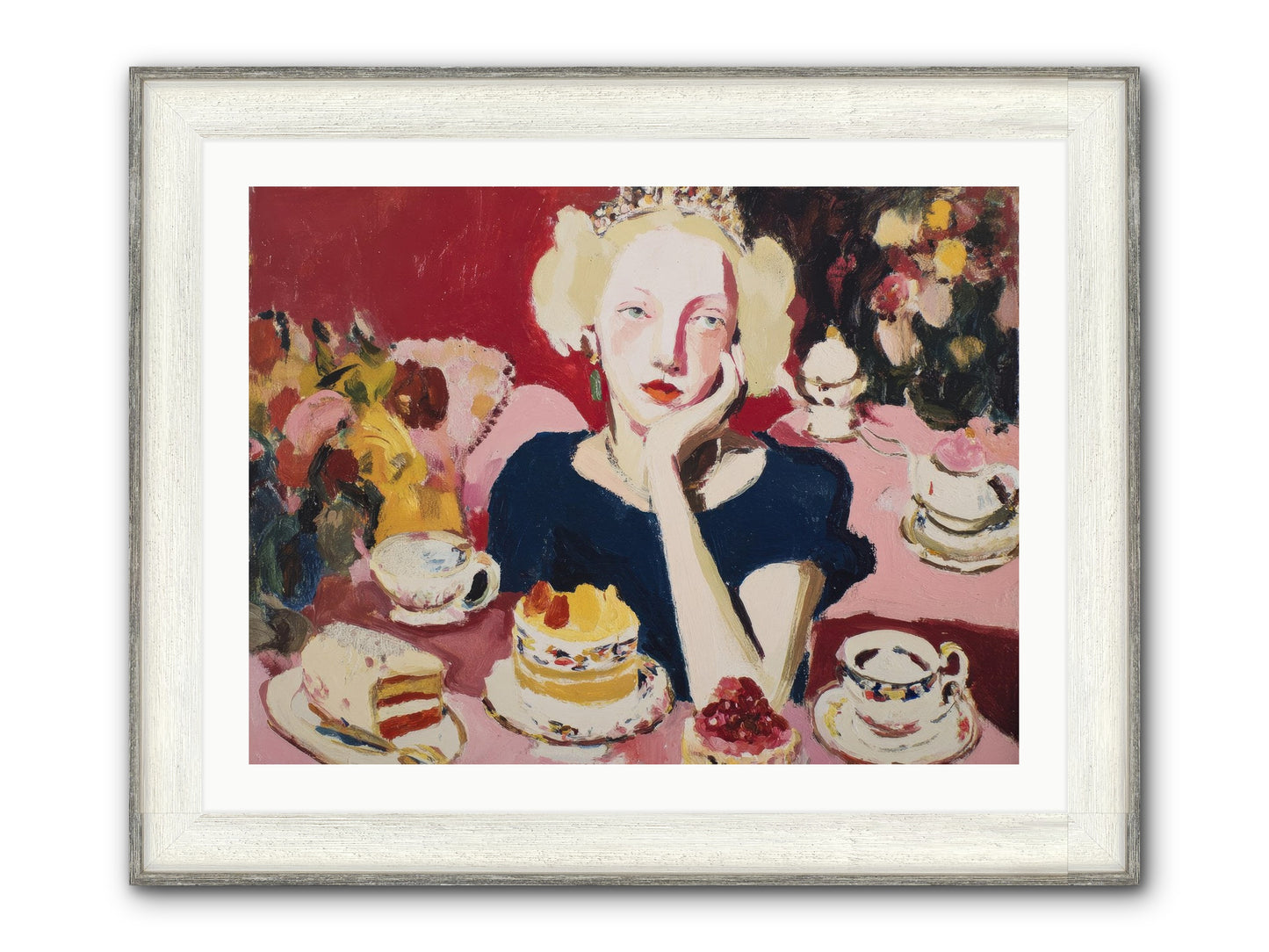 She Waited Framed Print - Driftwood White 32x24