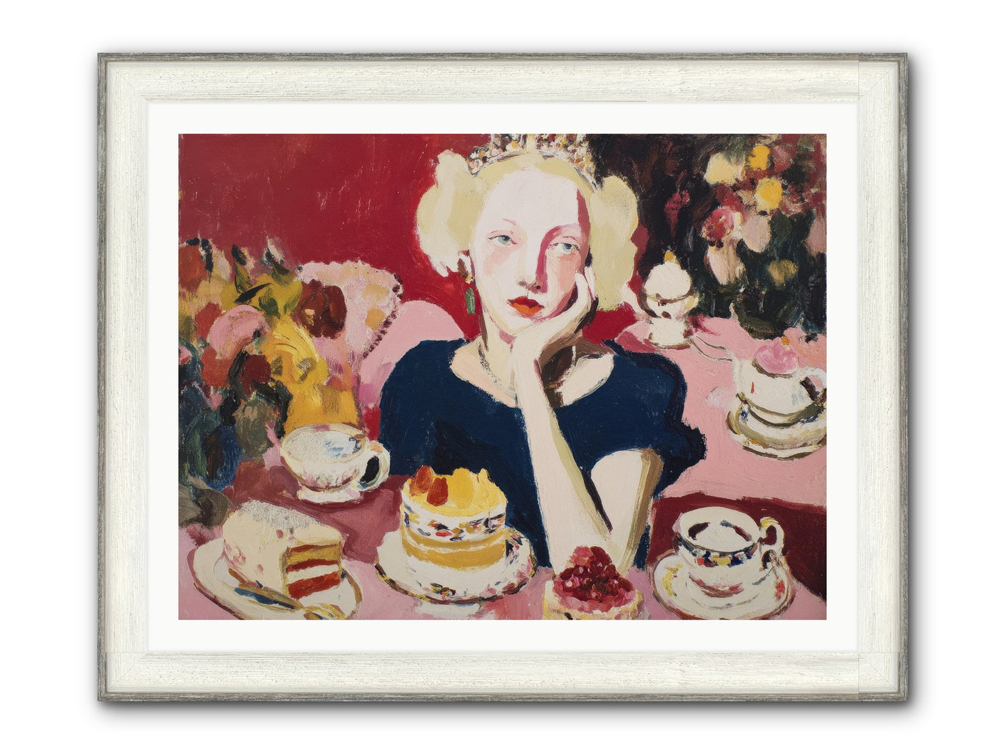 She Waited Framed Print - Driftwood White 40x30