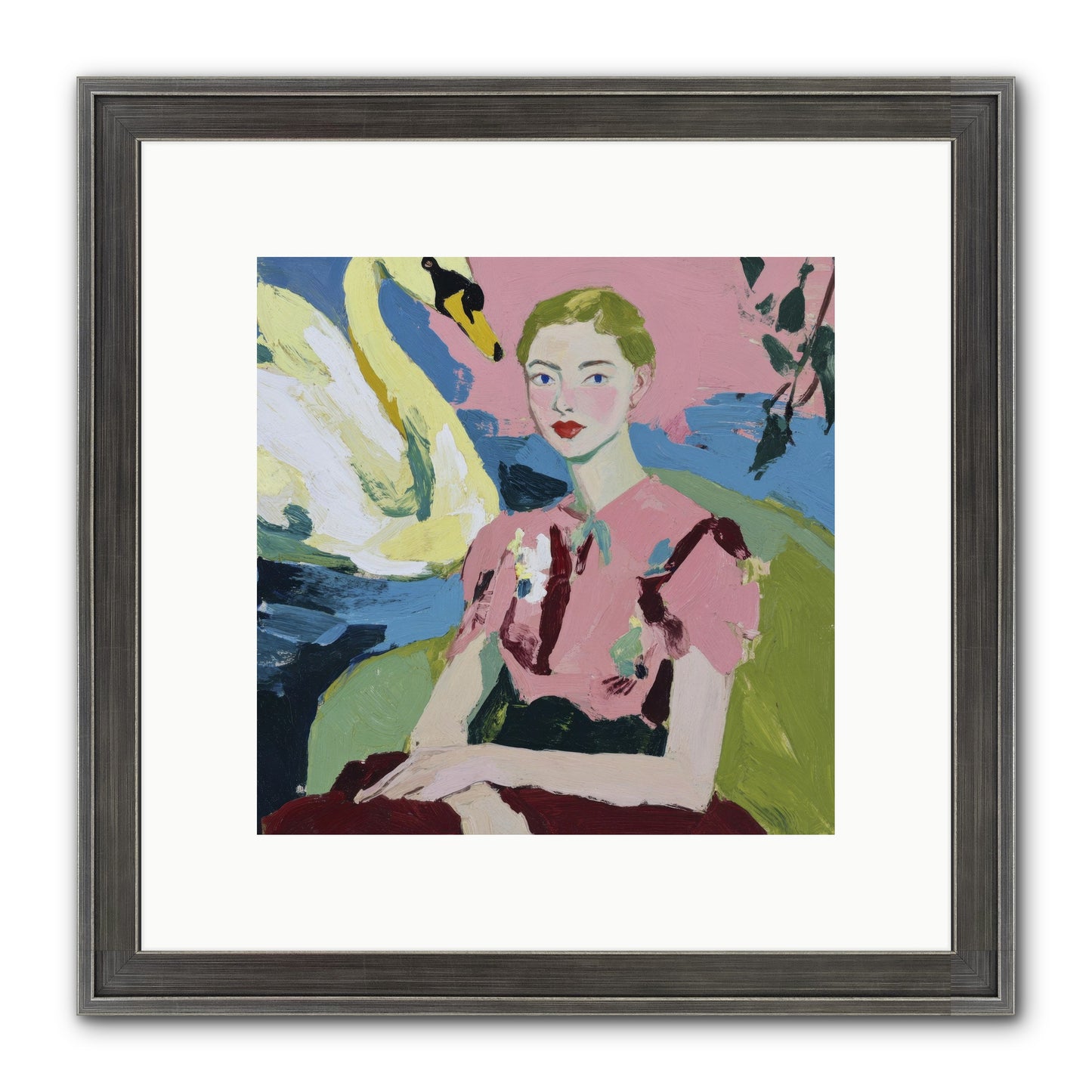 She Waited There Framed Print - Slimwoods Black/Silver 10x10