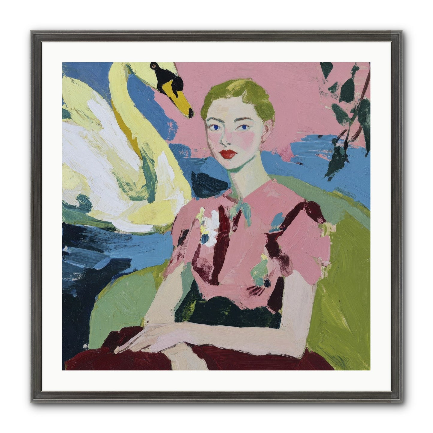 She Waited There Framed Print - Slimwoods Black/Silver 30x30
