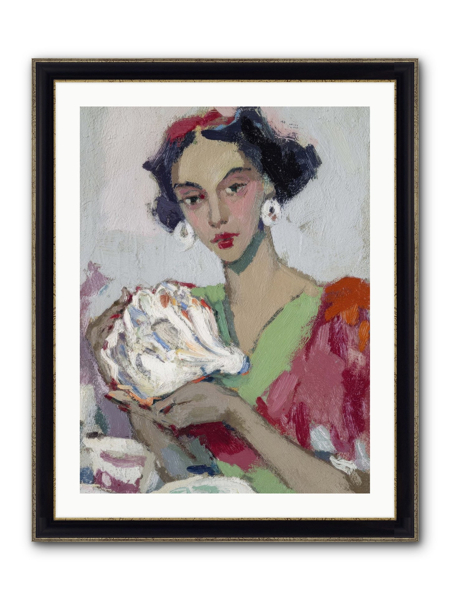 She Who Gathers With Grace Framed Print - Black & Gold 24x32
