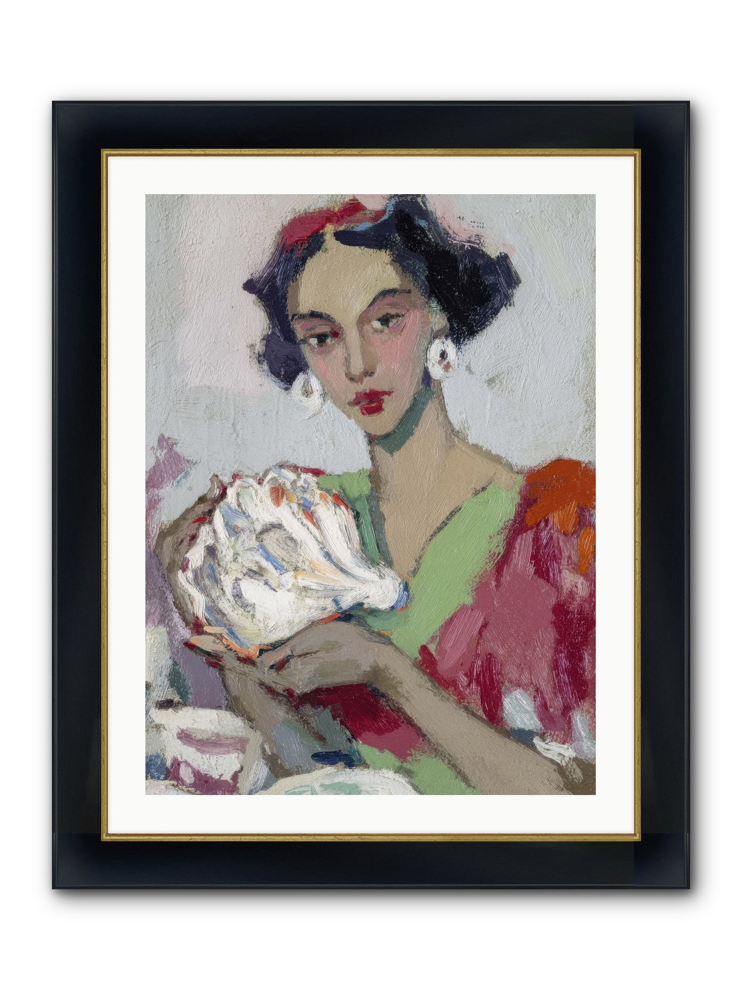 She Who Gathers With Grace Framed Print - Wide Black w/Gold 24x32