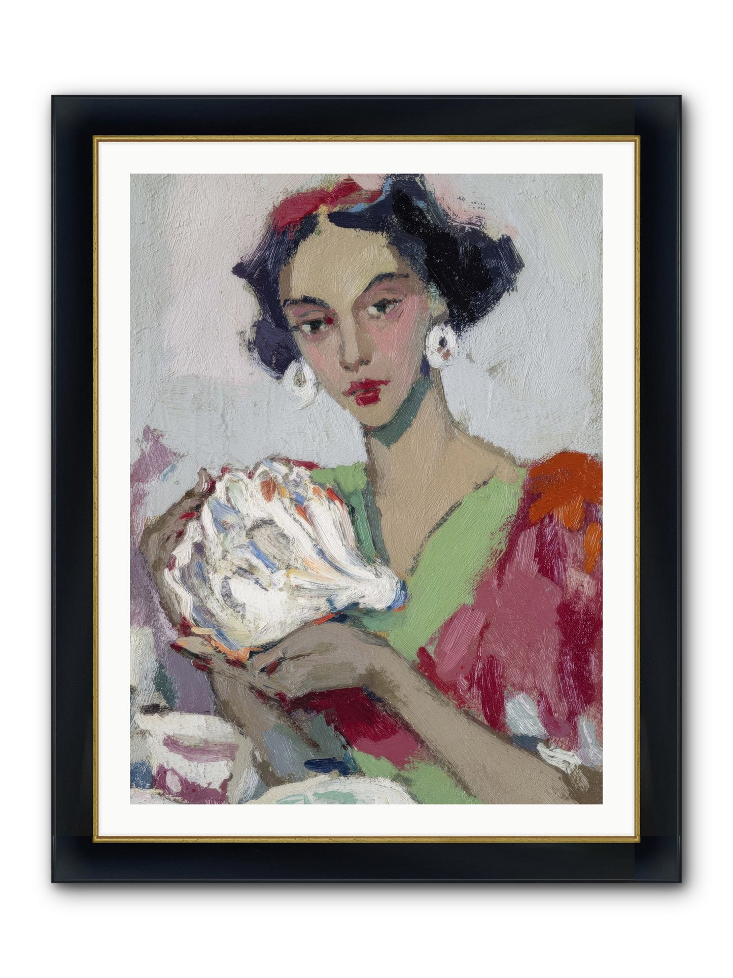She Who Gathers With Grace Framed Print - Wide Black w/Gold 30x40
