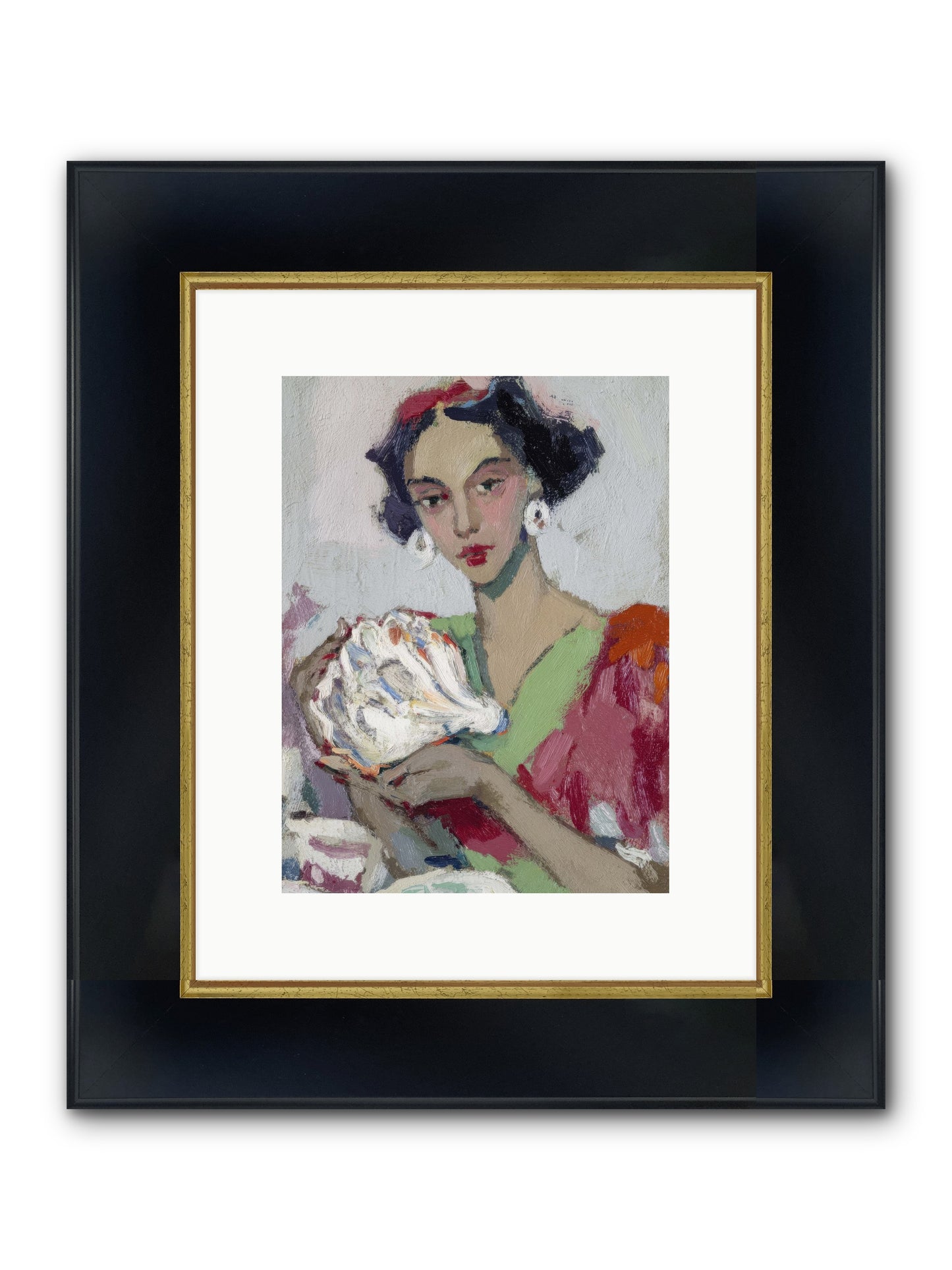 She Who Gathers With Grace Framed Print - Wide Black w/Gold 9x12