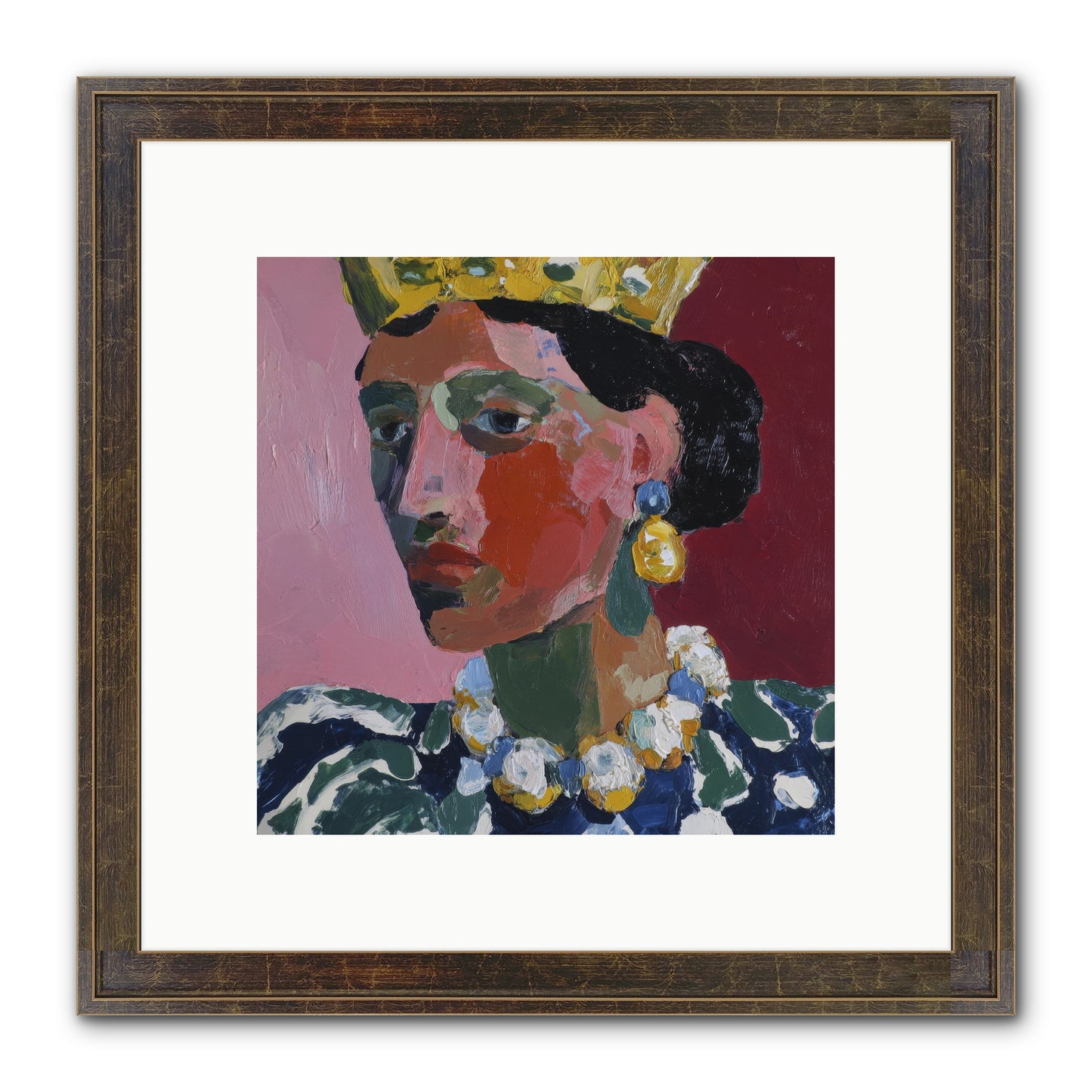 She Wore It All Framed Print - Slimwoods Black/Gold 10x10