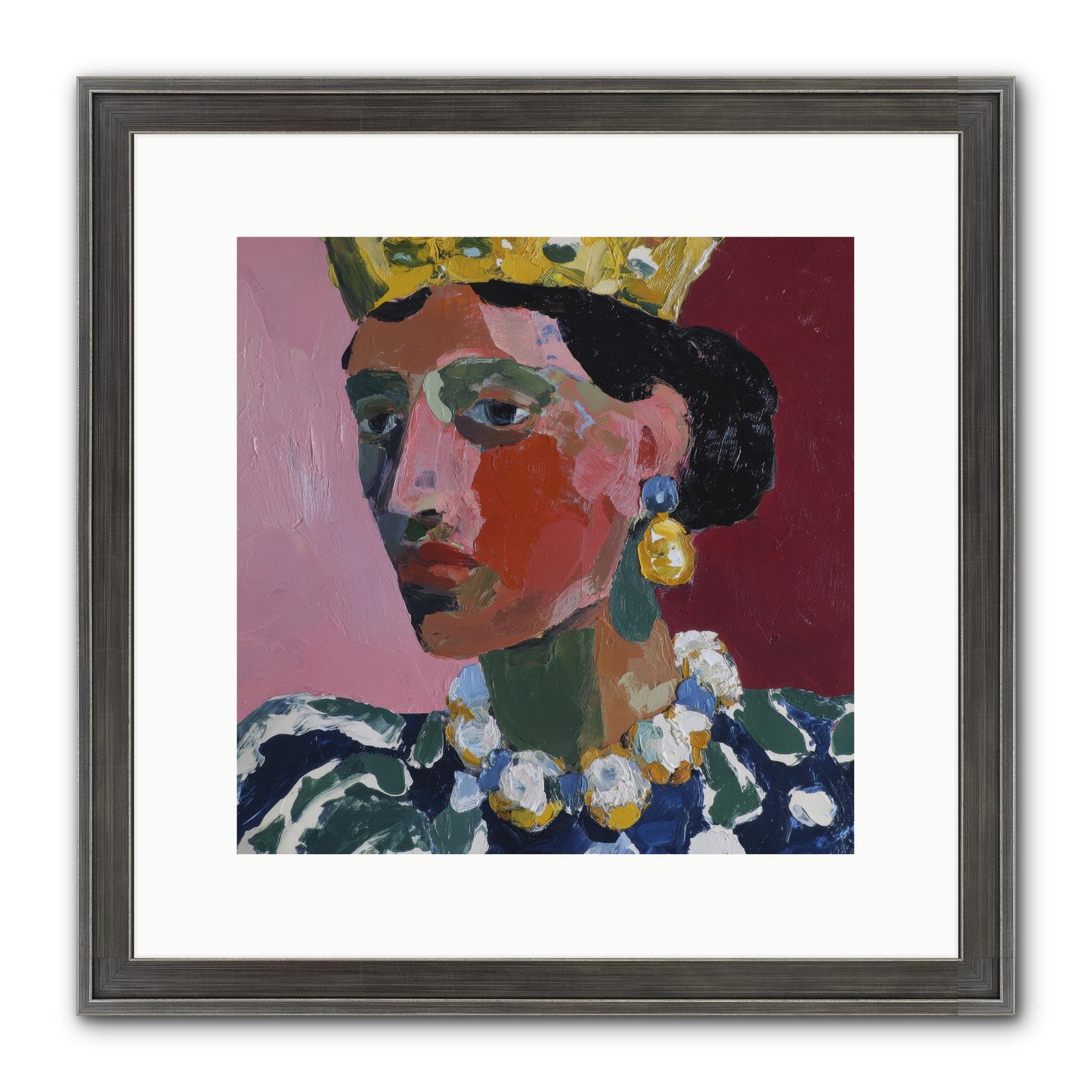 She Wore It All Framed Print - Slimwoods Black/Silver 12x12