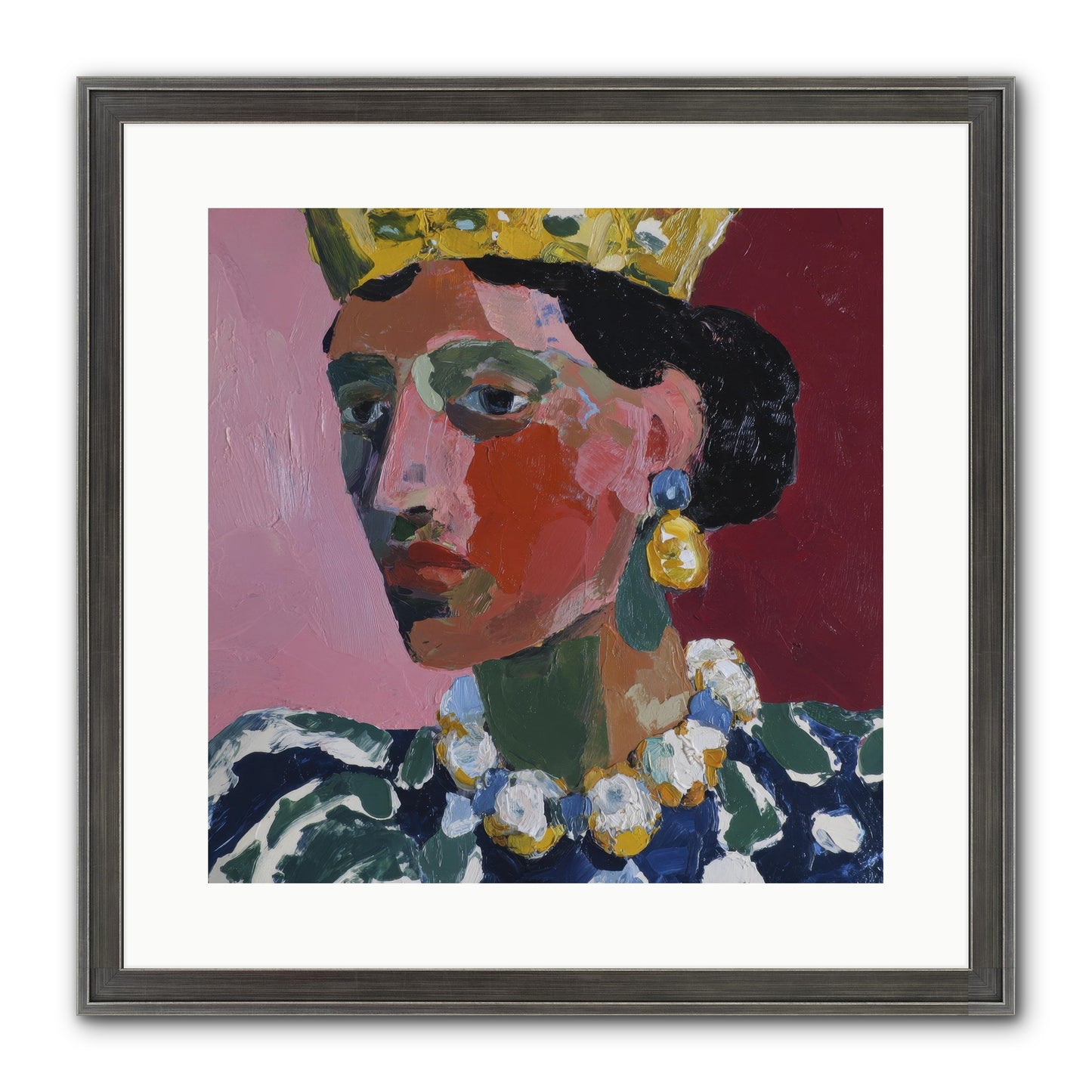 She Wore It All Framed Print - Slimwoods Black/Silver 16x16