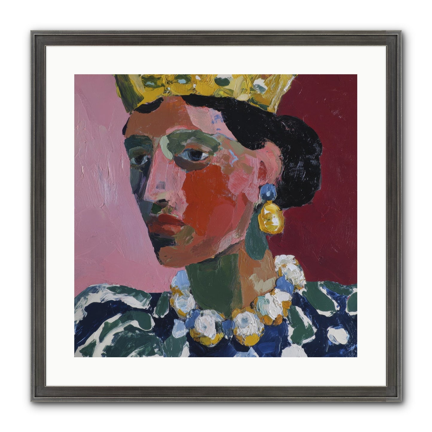 She Wore It All Framed Print - Slimwoods Black/Silver 20x20