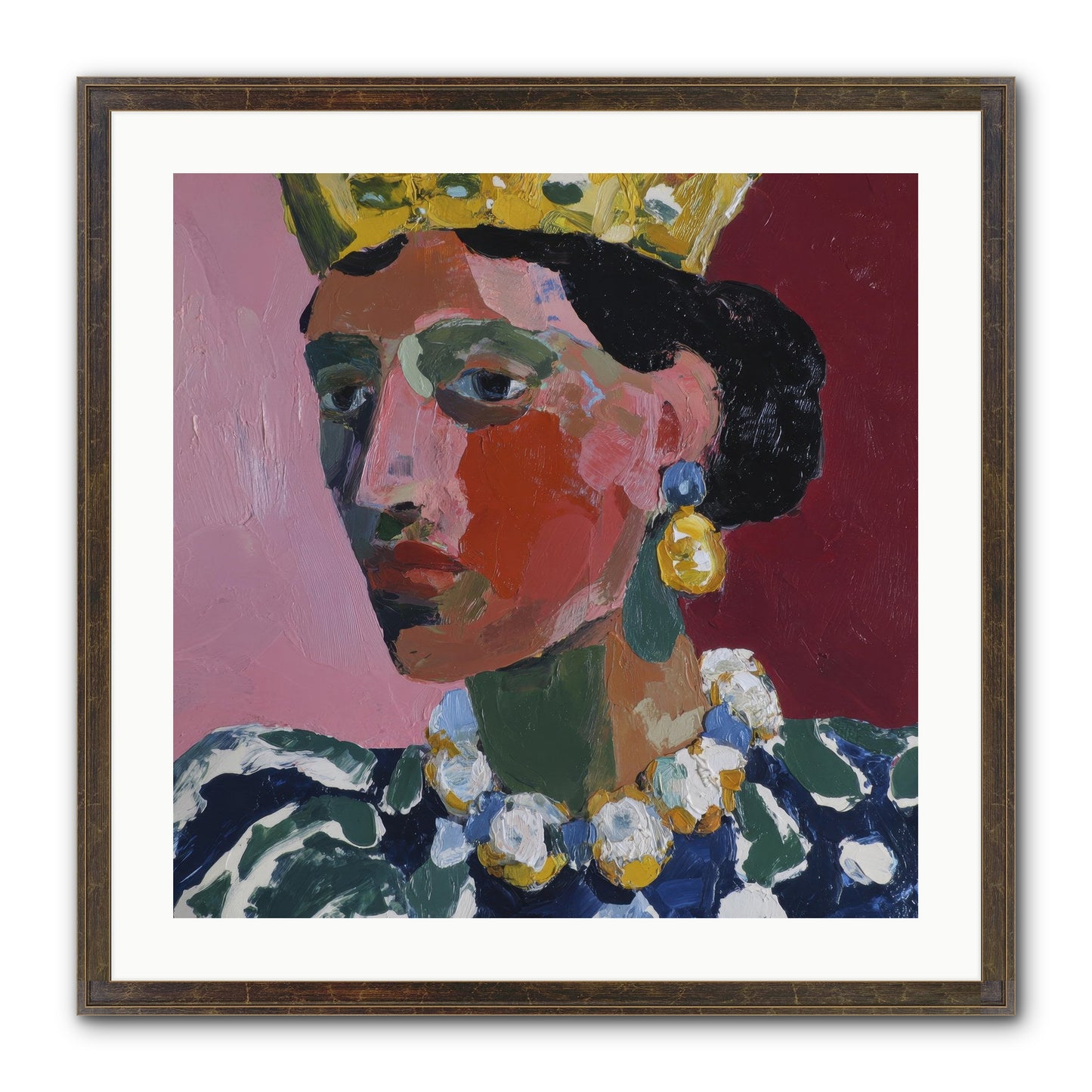 She Wore It All Framed Print - Slimwoods Black/Gold 24x24