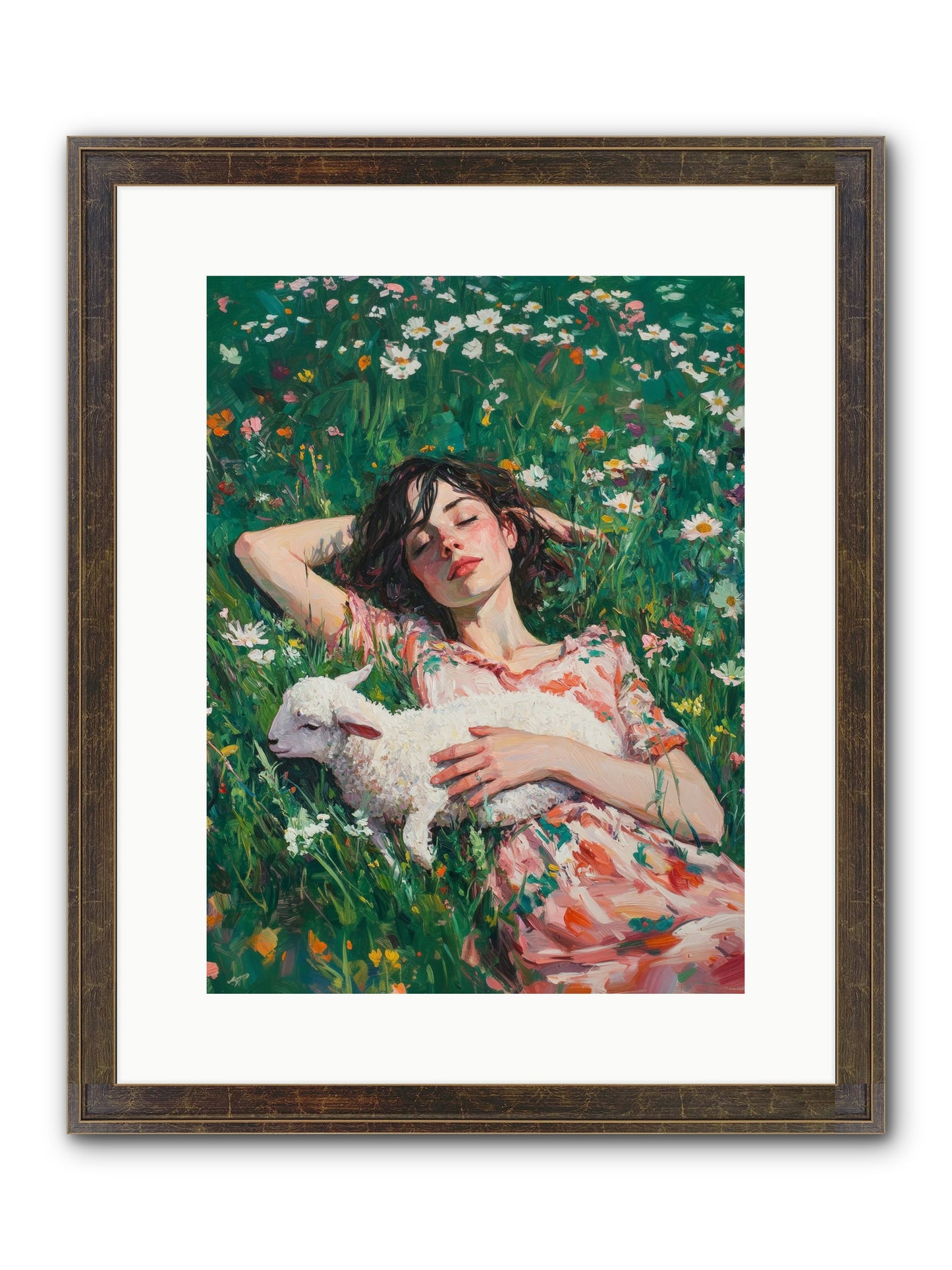 Shepherd's Sweet Hours Framed Print - Slimwoods Black/Gold 12x16