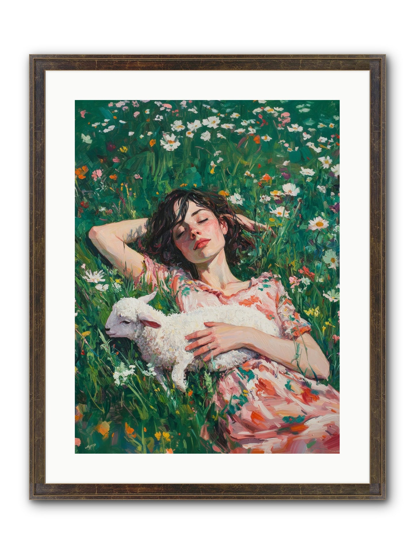 Shepherd's Sweet Hours Framed Print - Slimwoods Black/Gold 18x24
