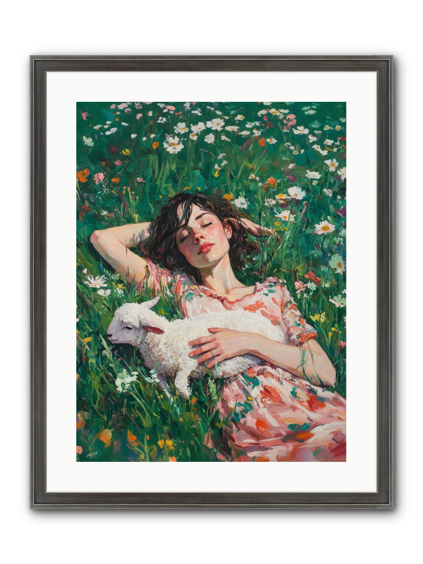 Shepherd's Sweet Hours Framed Print - Slimwoods Black/Silver 18x24