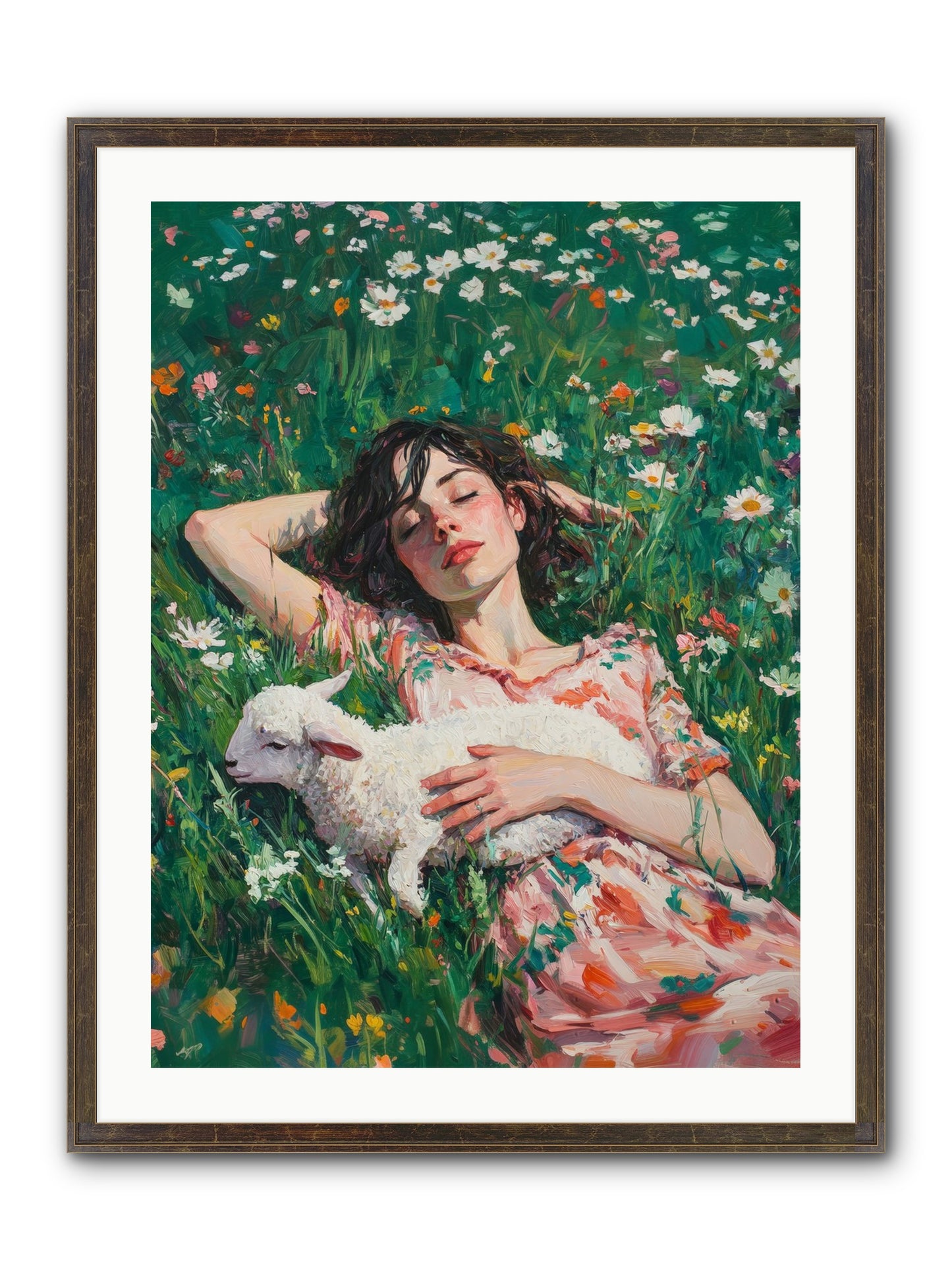 Shepherd's Sweet Hours Framed Print - Slimwoods Black/Gold 24x32