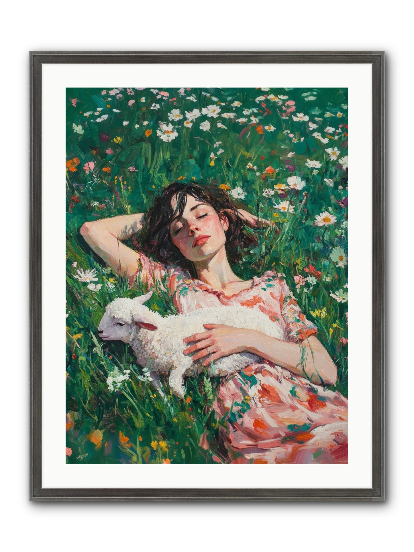 Shepherd's Sweet Hours Framed Print - Slimwoods Black/Silver 24x32